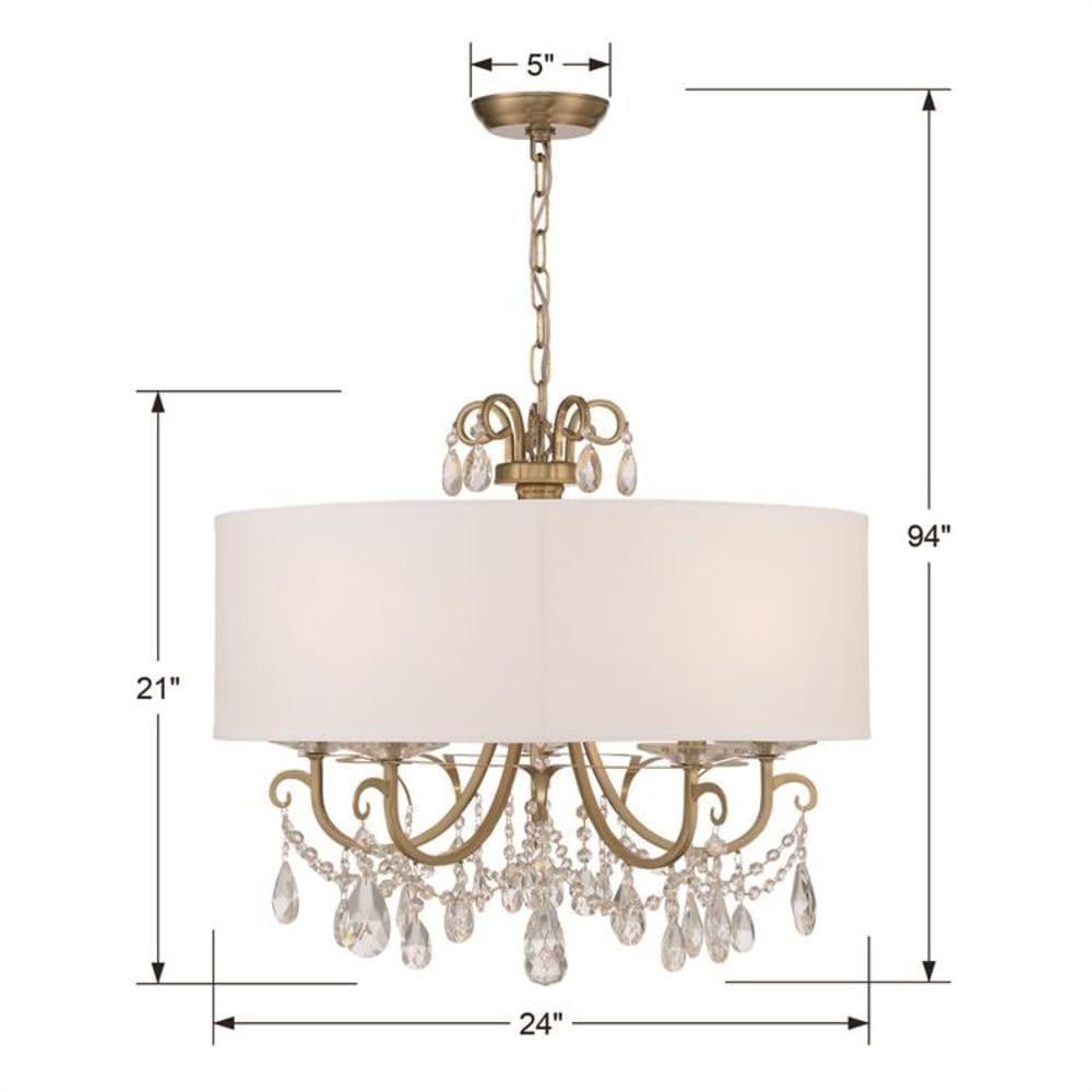 Crystorama Lighting Othello 5 - Light Chandelier in  Vibrant Gold