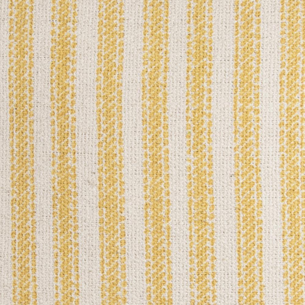 Saro Lifestyle 20"x20" Oversize Ticking Striped Square Throw Pillow Natural/Gold : 20x20 Inch Polyester, Machine Washable Cloth Napkins