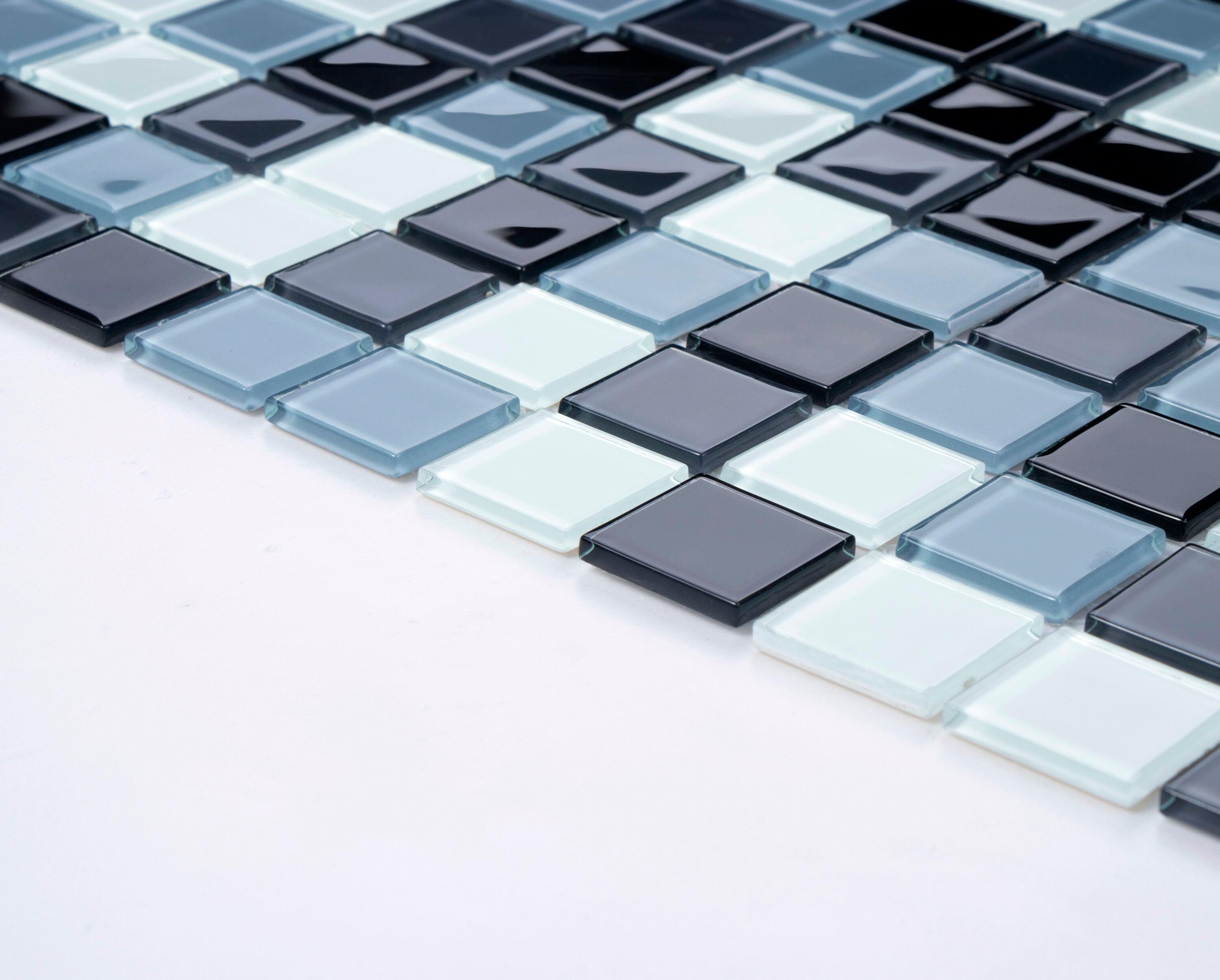 WS Tiles® 1" x 1" Straight Edge Glass Mosaic Tile