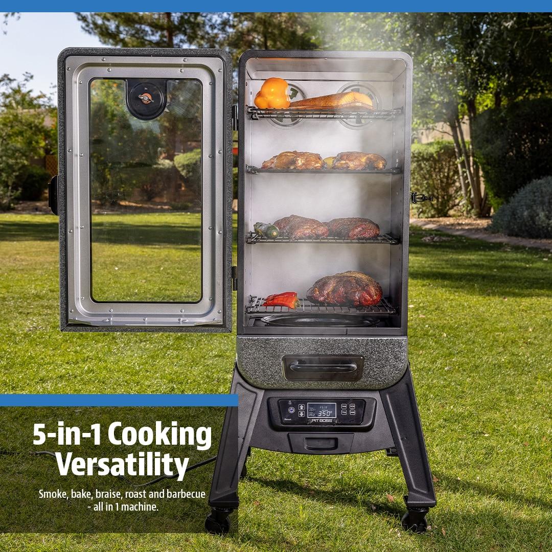 Pit Boss Pit Boss 3-Series Electric Vertical Smoker, Silver Hammertone