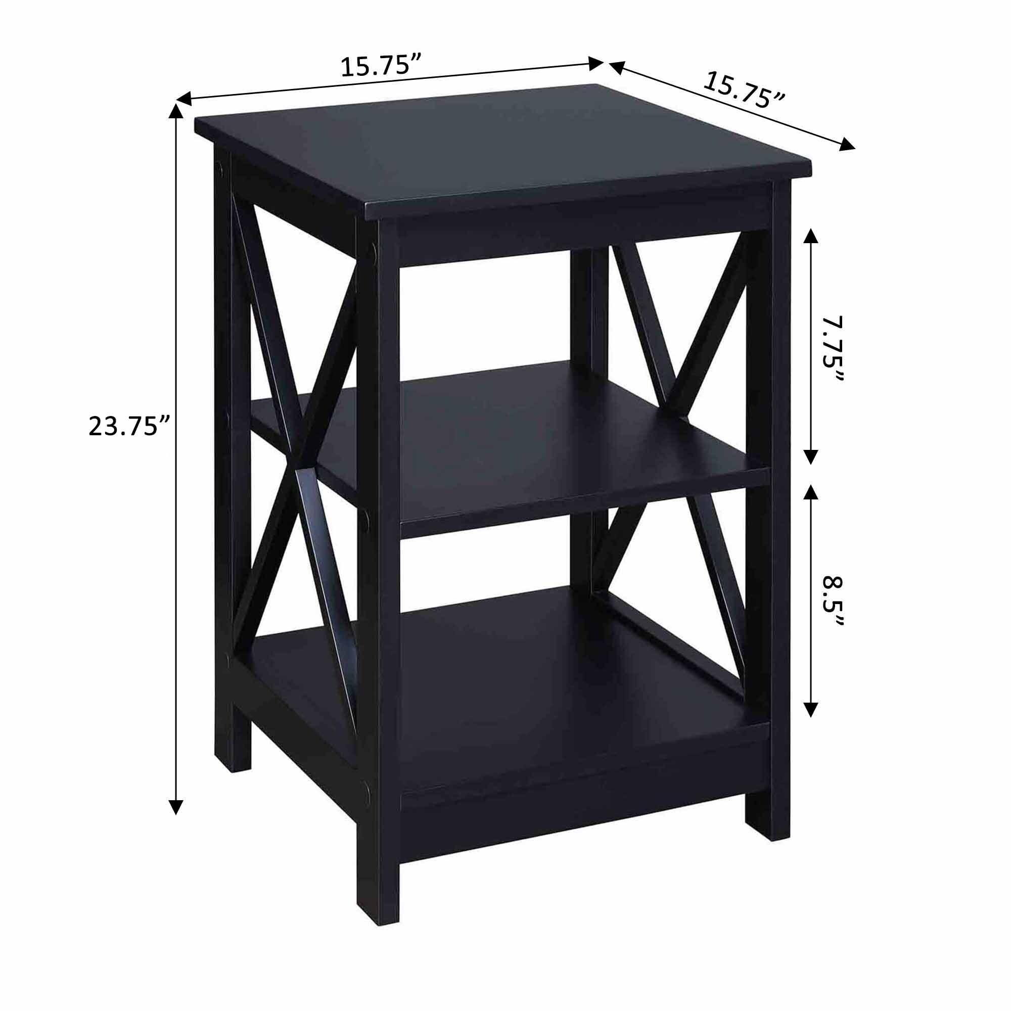 Oxford End Table With Black Finish