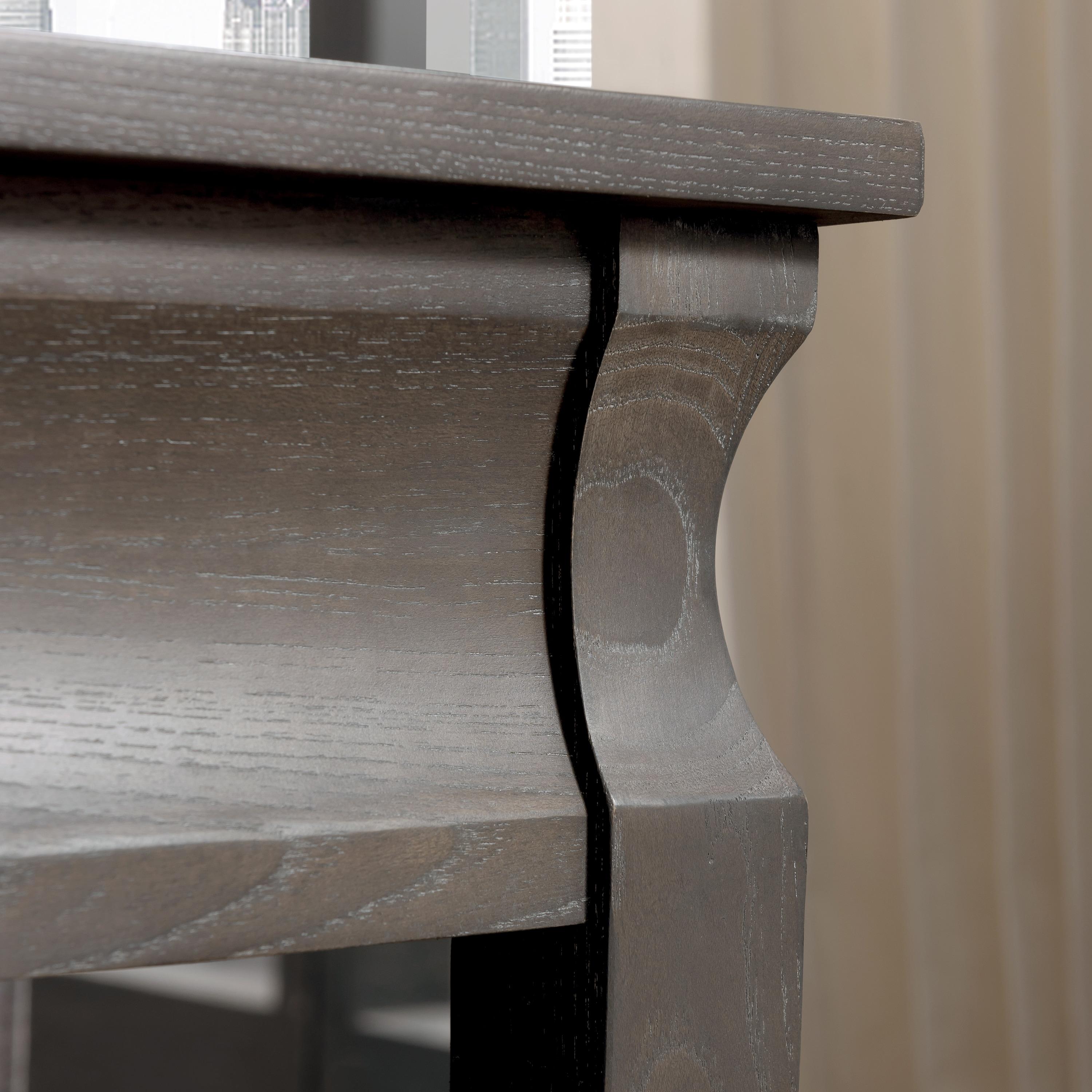 Leick Home Luna Two Drawer Sofa Table, Gray Wash
