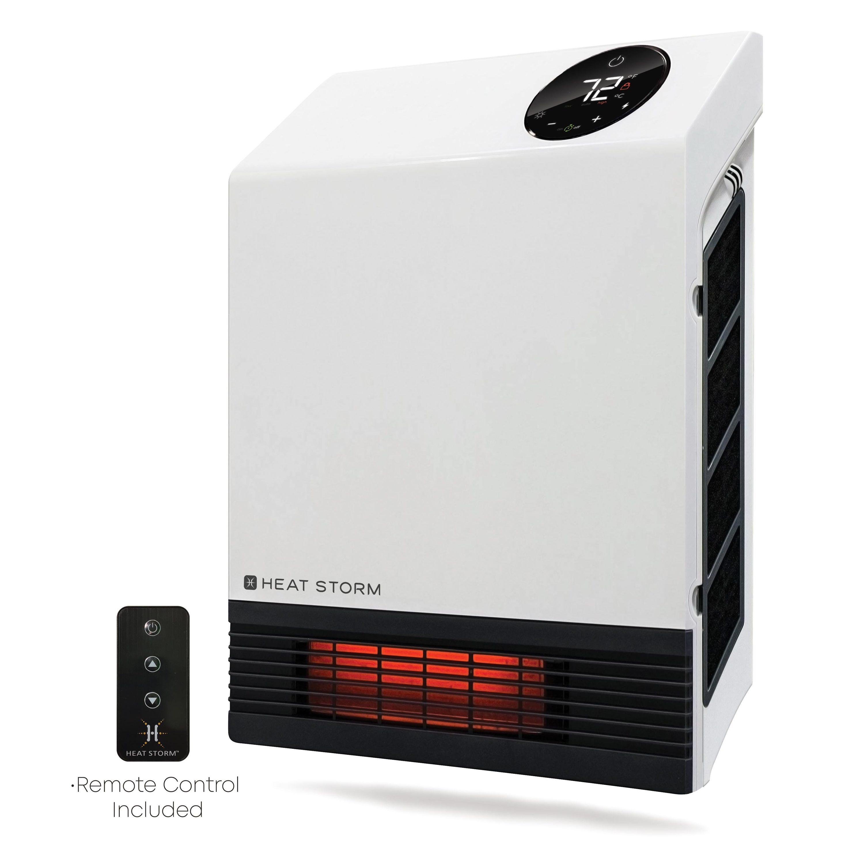 Heat Storm Deluxe Infrared Quartz Wall 1000W Heater, Indoor, White, HS-1000-WX. Brand New.