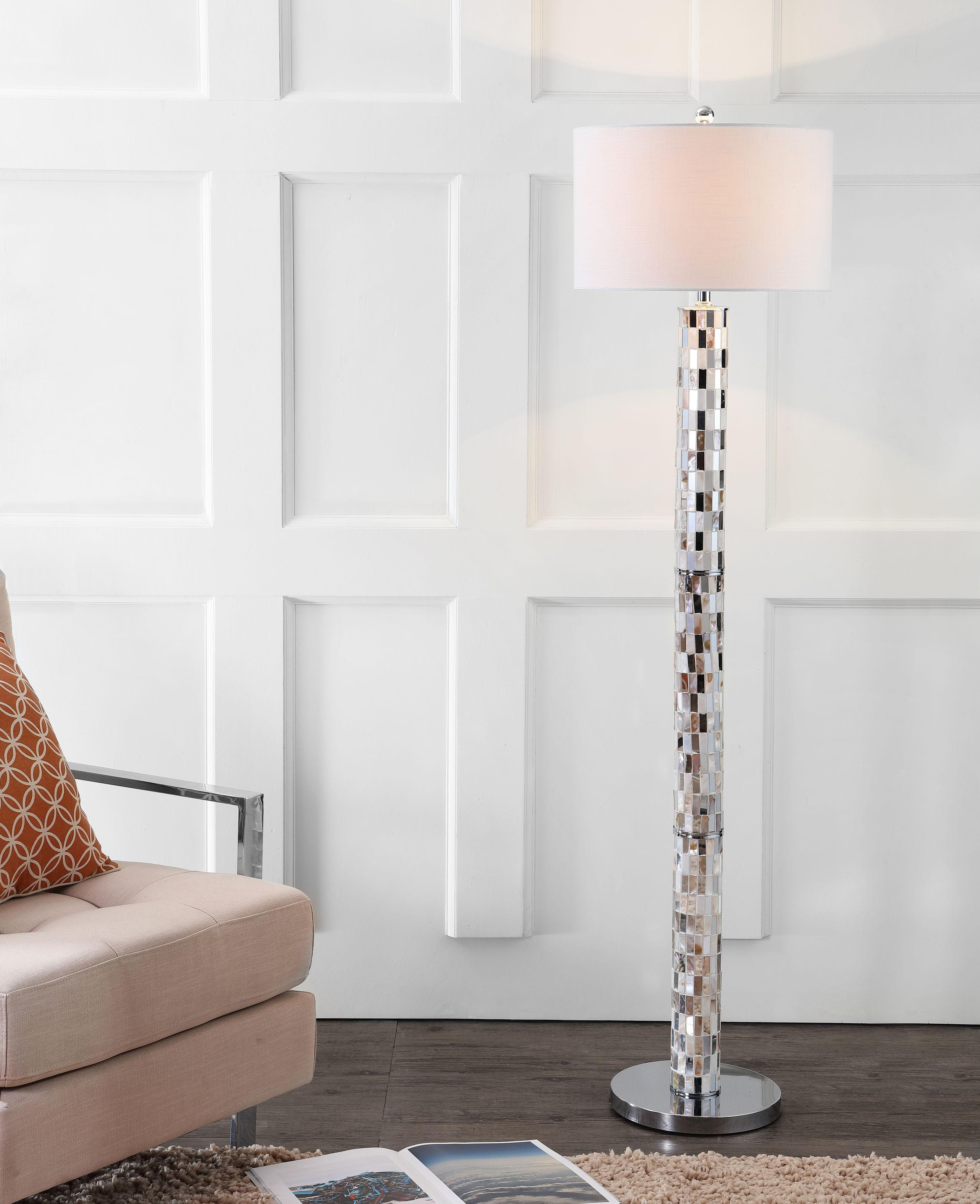 Jonathan Y Liam Seashell Mosaic Led Floor Lamp