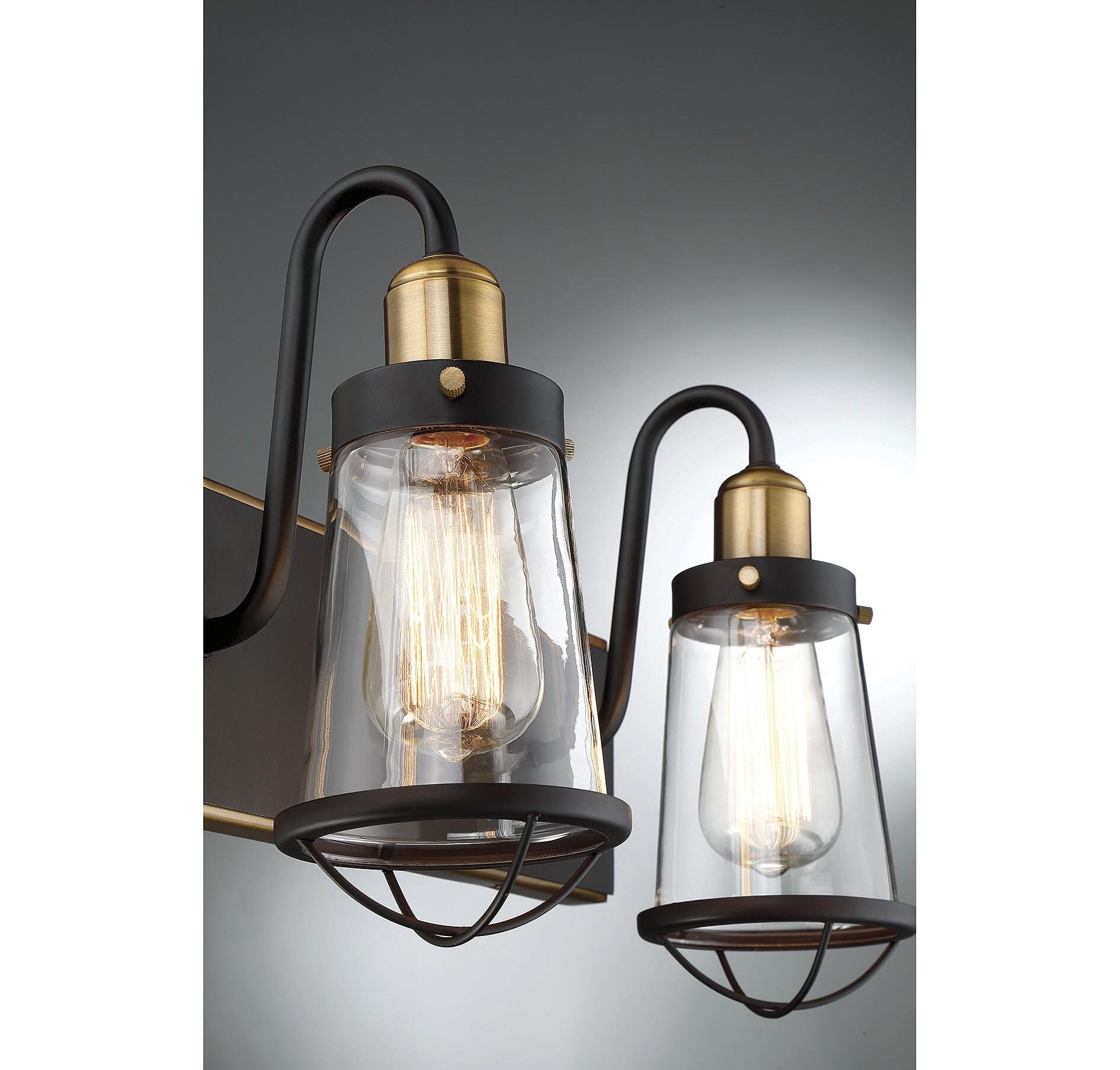 Savoy House Lansing 3 - Light Vanity in  English Bronze/Warm Brass