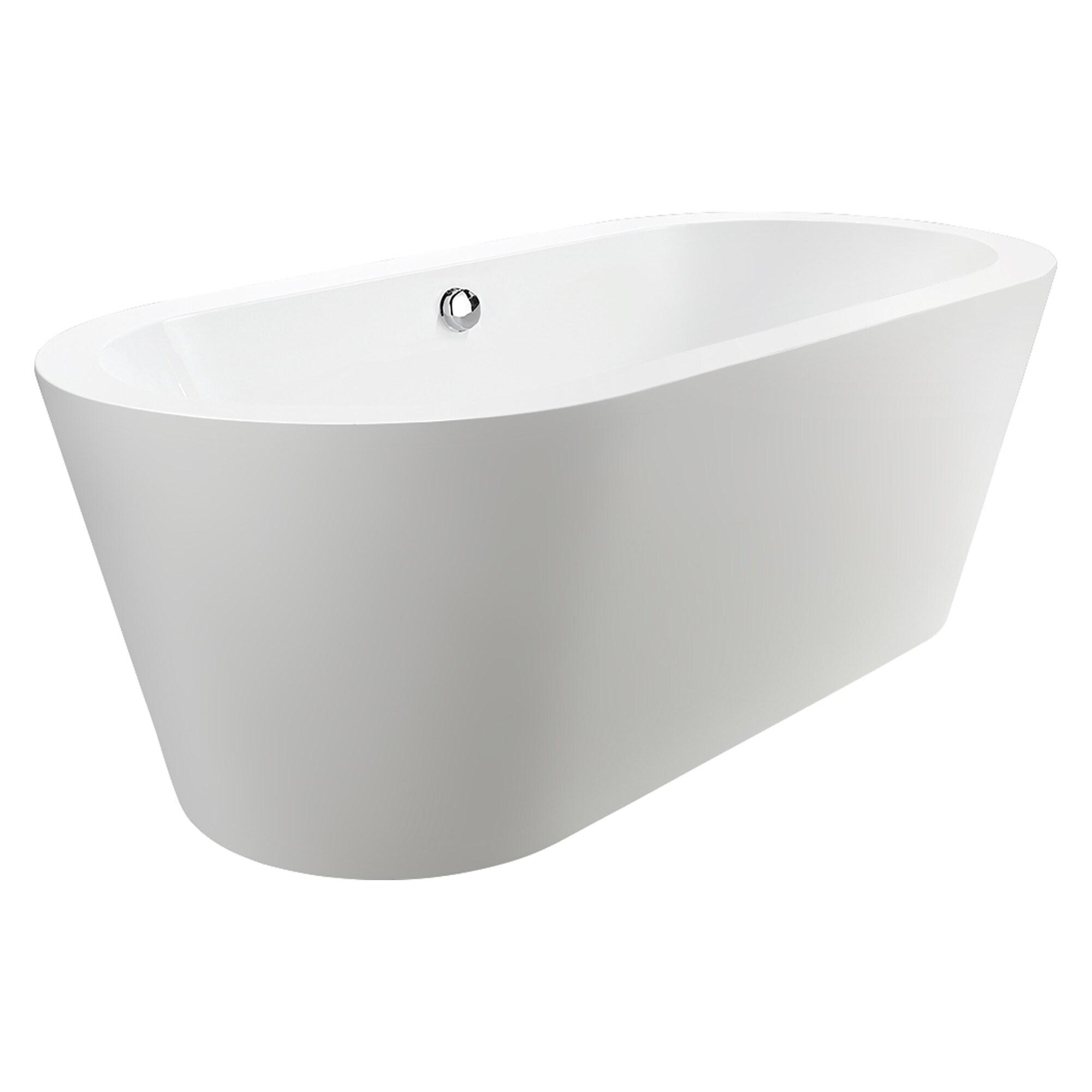 Iris 59" x 30" Freestanding Soaking Acrylic Bathtub