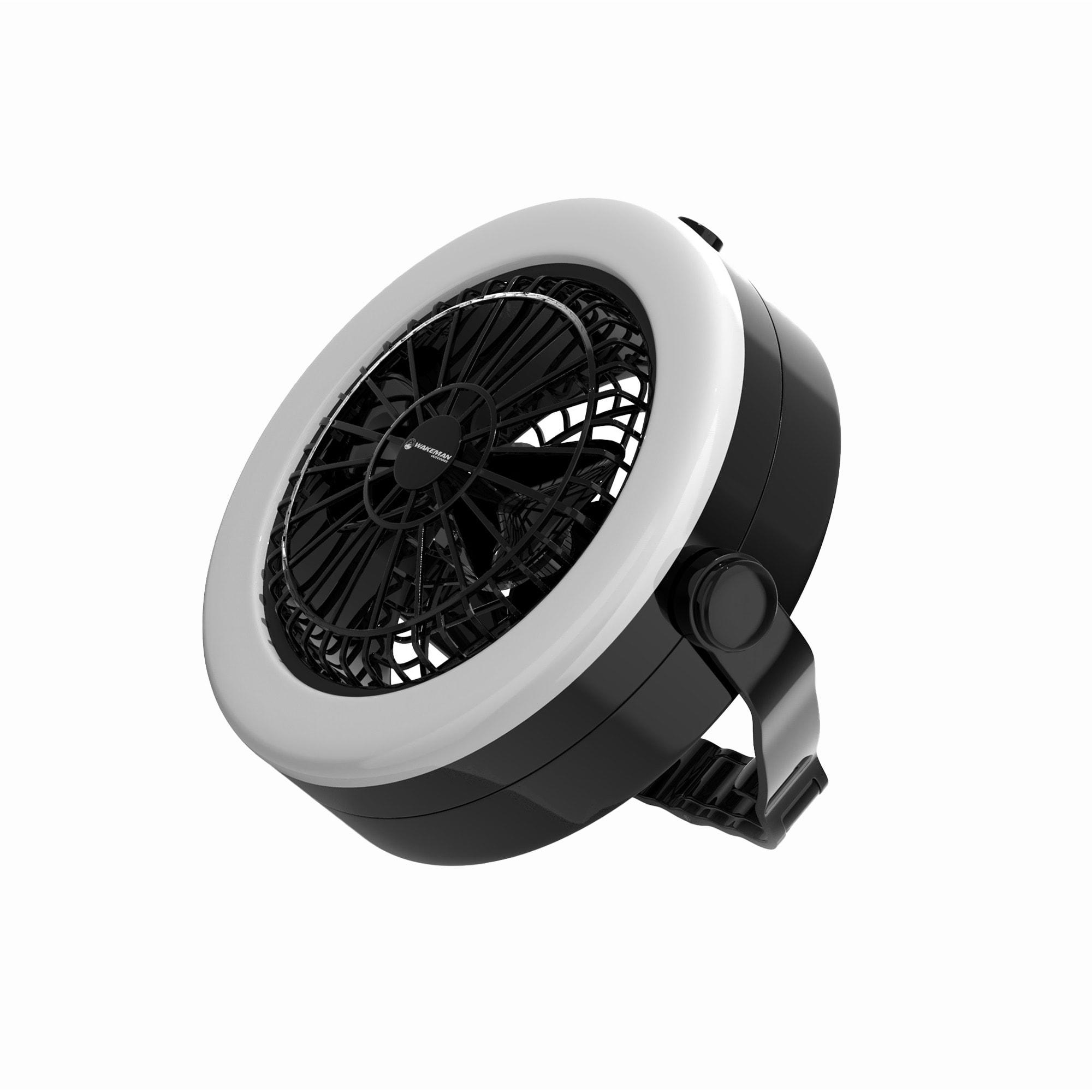 Leisure Sports 2-in-1 Camping Lantern With Ceiling Fan - Black