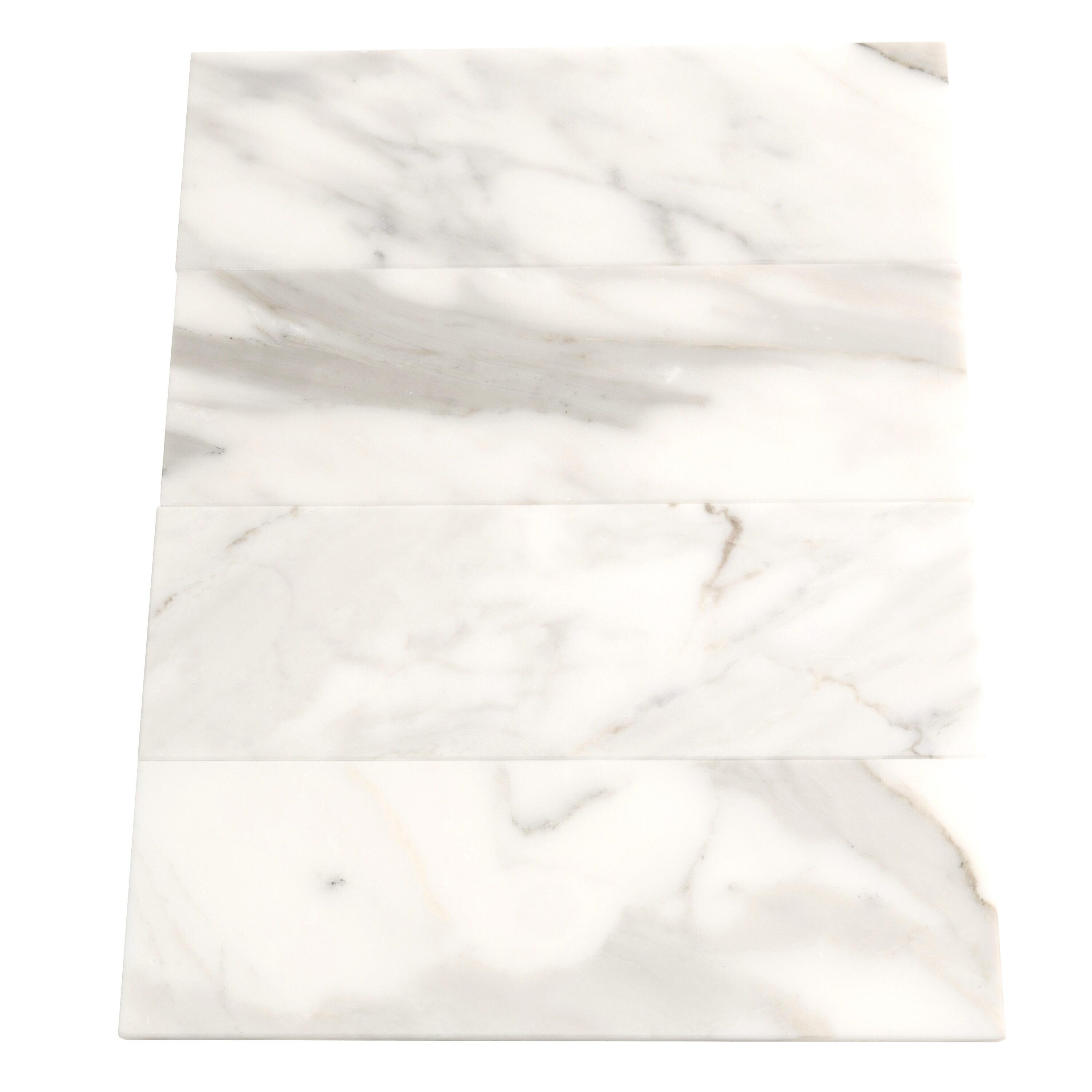 4" x 12" Marble Look Subway Wall & Floor Tile