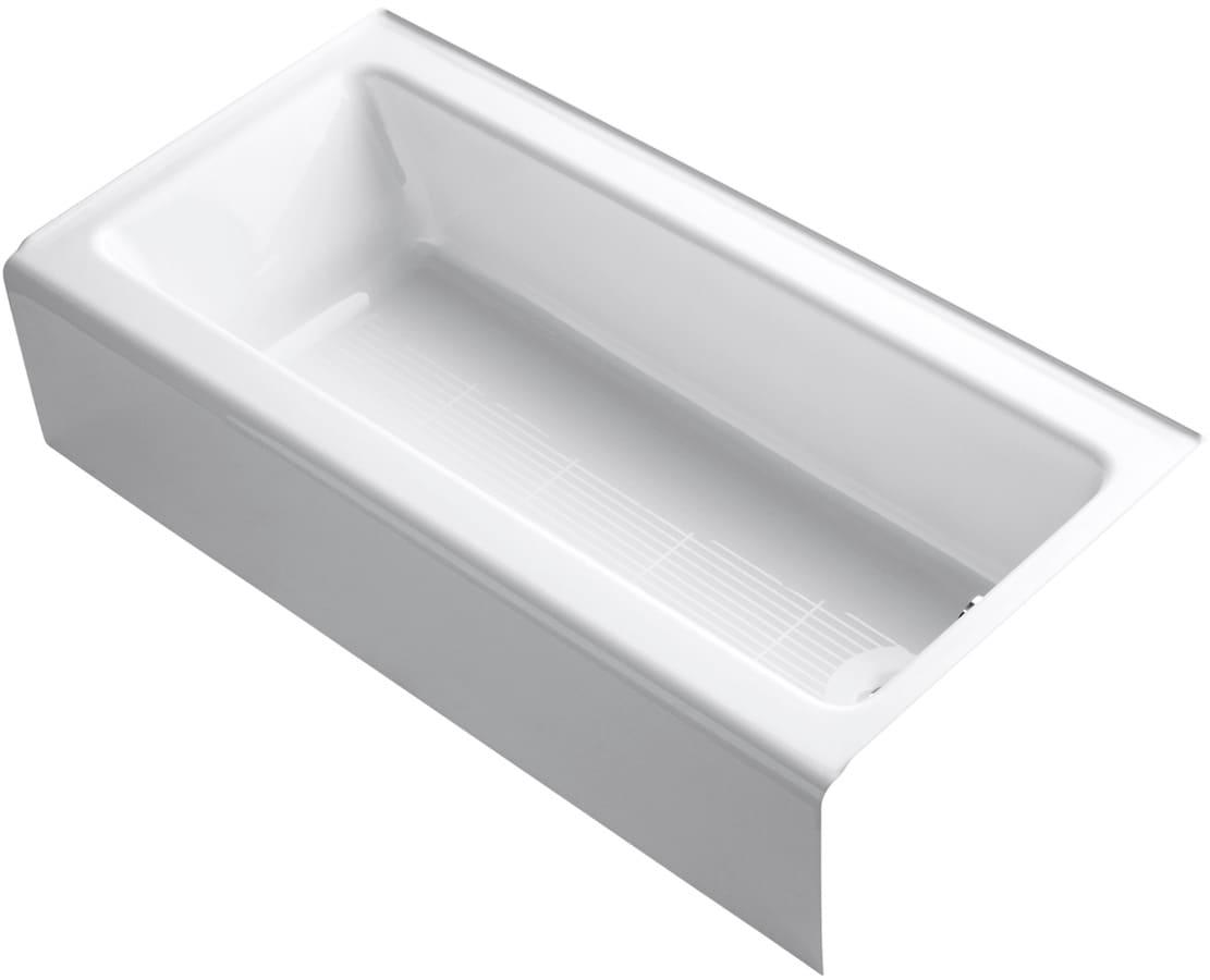 Bellwether® 60" x 30.25" Alcove Soaking Cast Iron Bathtub