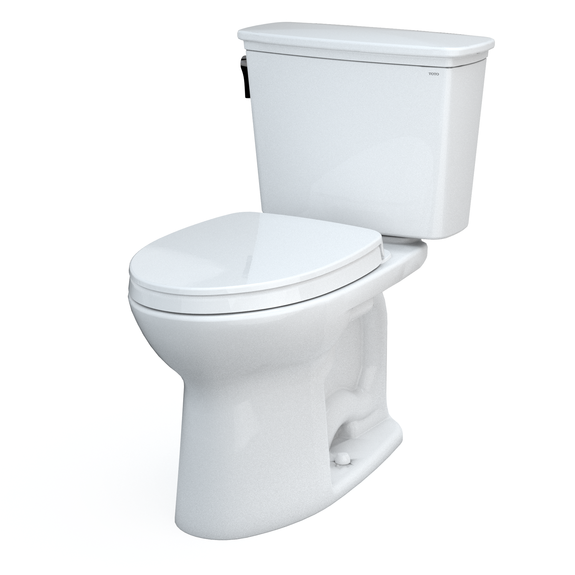 White Vitreous China Elongated Two-Piece Toilet with SoftClose Seat