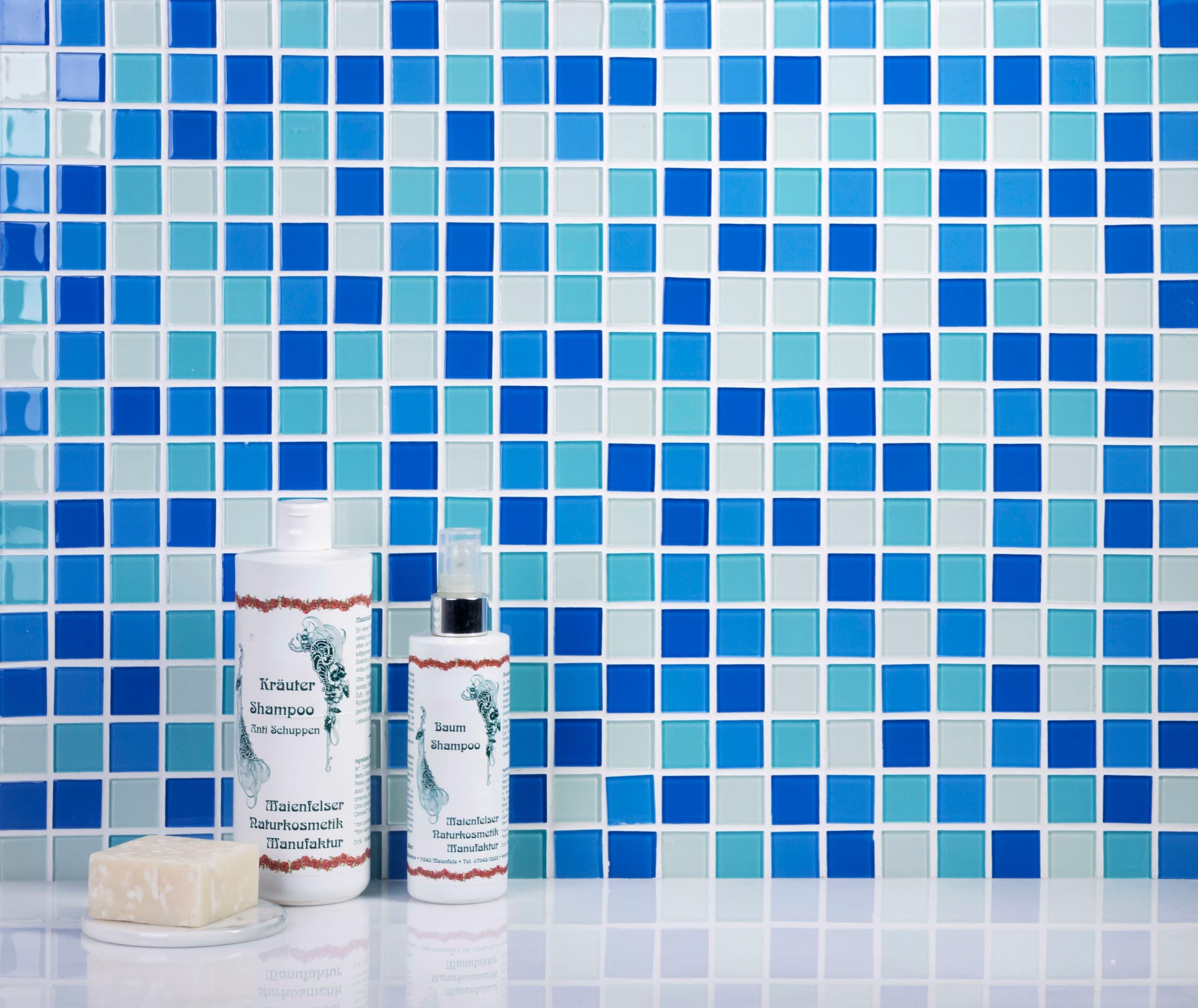 WS Tiles® 1" x 1" Straight Edge Glass Mosaic Tile