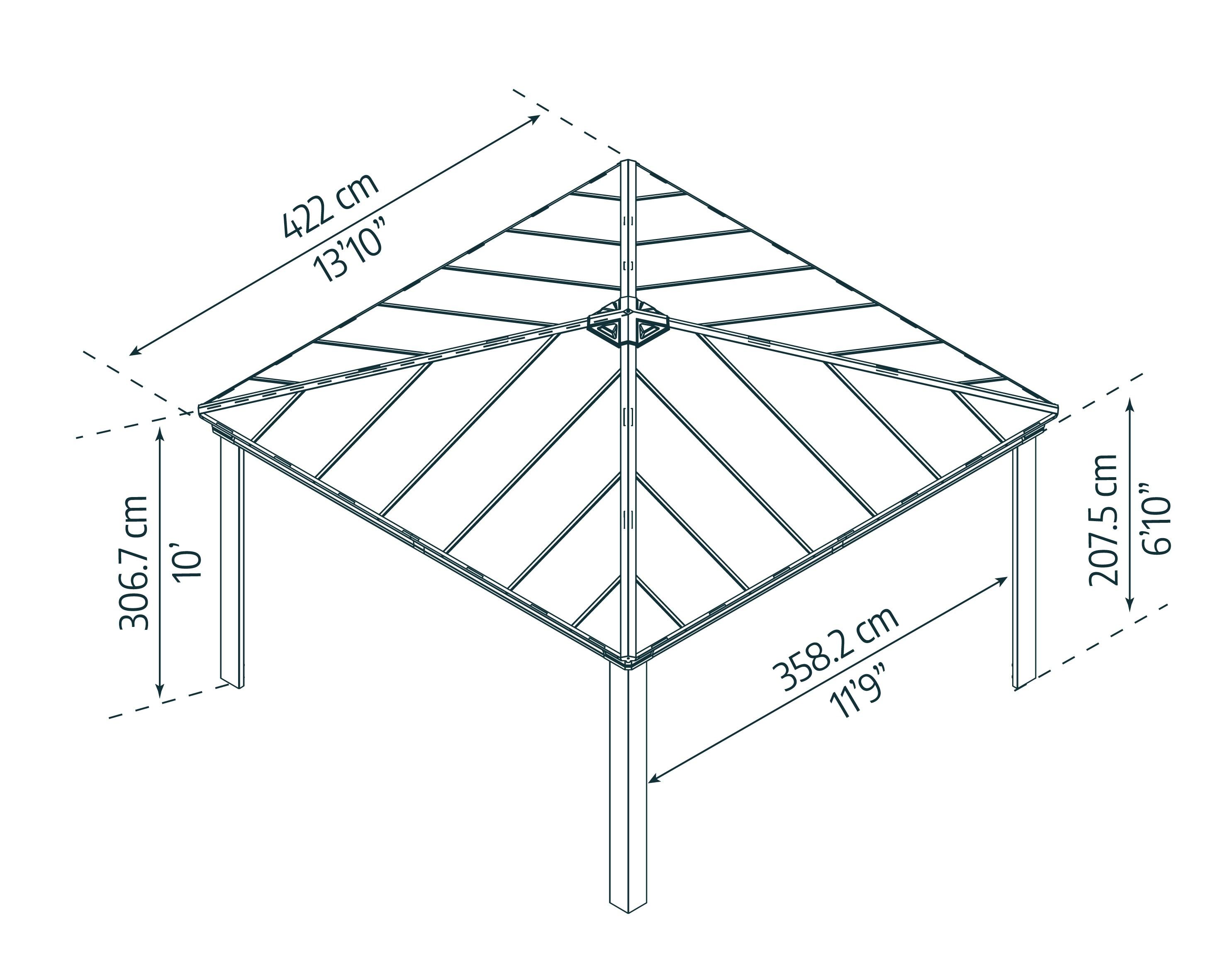 Palram - Canopia Colorado 14' x 14' Carport