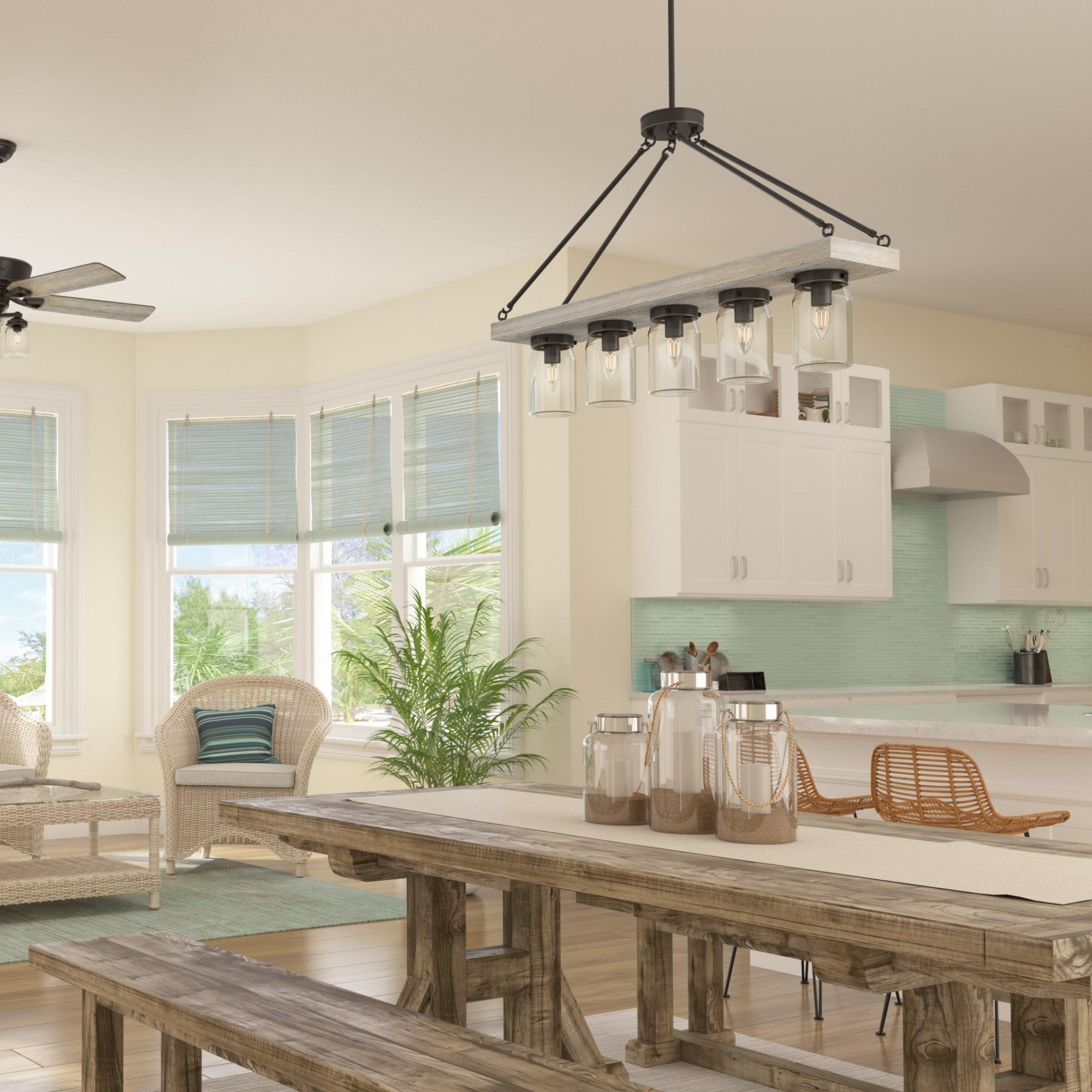 Hunter Fan Devon Park 5 - Light Kitchen Island Linear Pendant