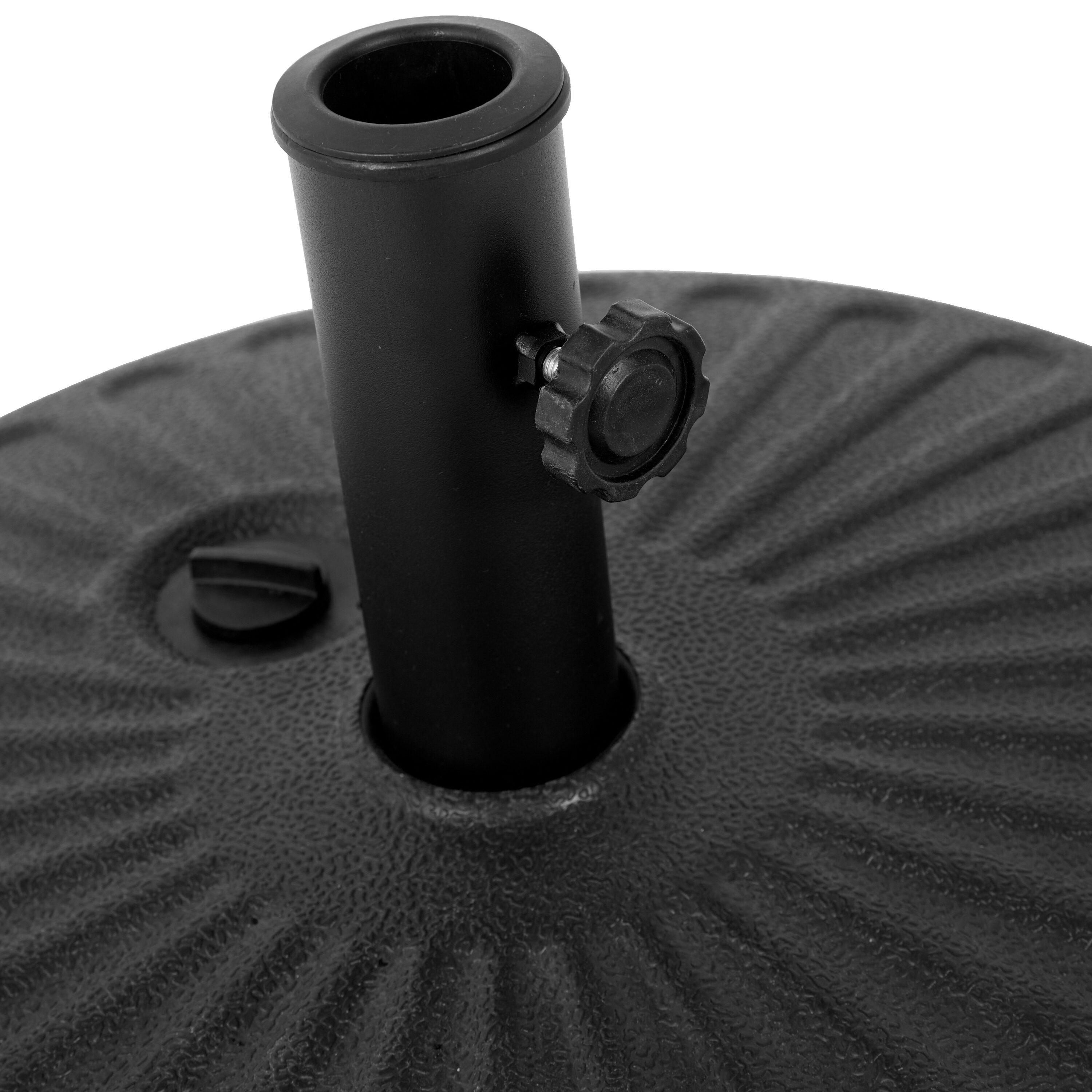 Plastic Patio Umbrella Base in Black