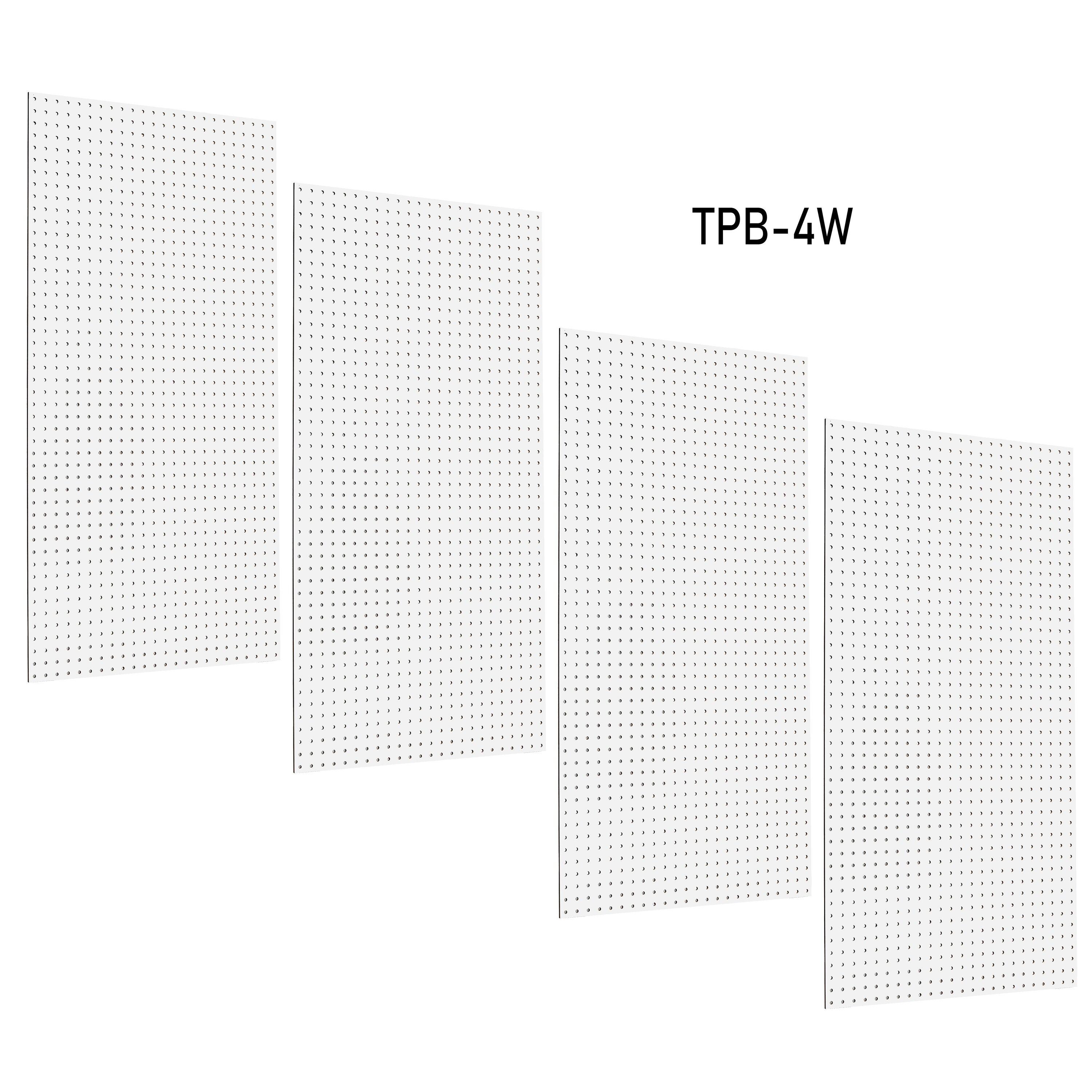 Triton Products 24inch x 48inch White Tempered Wood Pegboards 4 Pack
