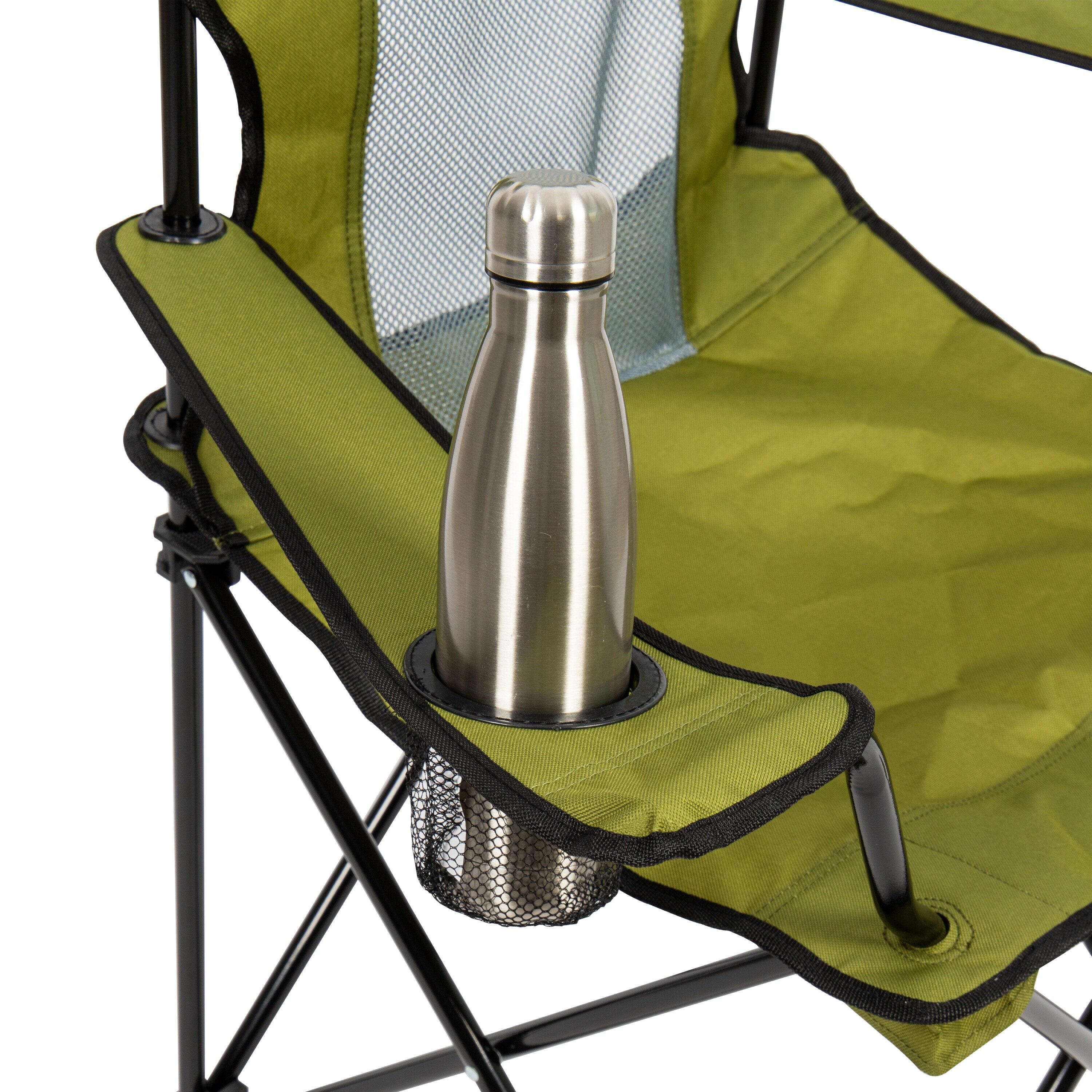 Camp & Go Mesh Back Foldable Camping Chair, Green