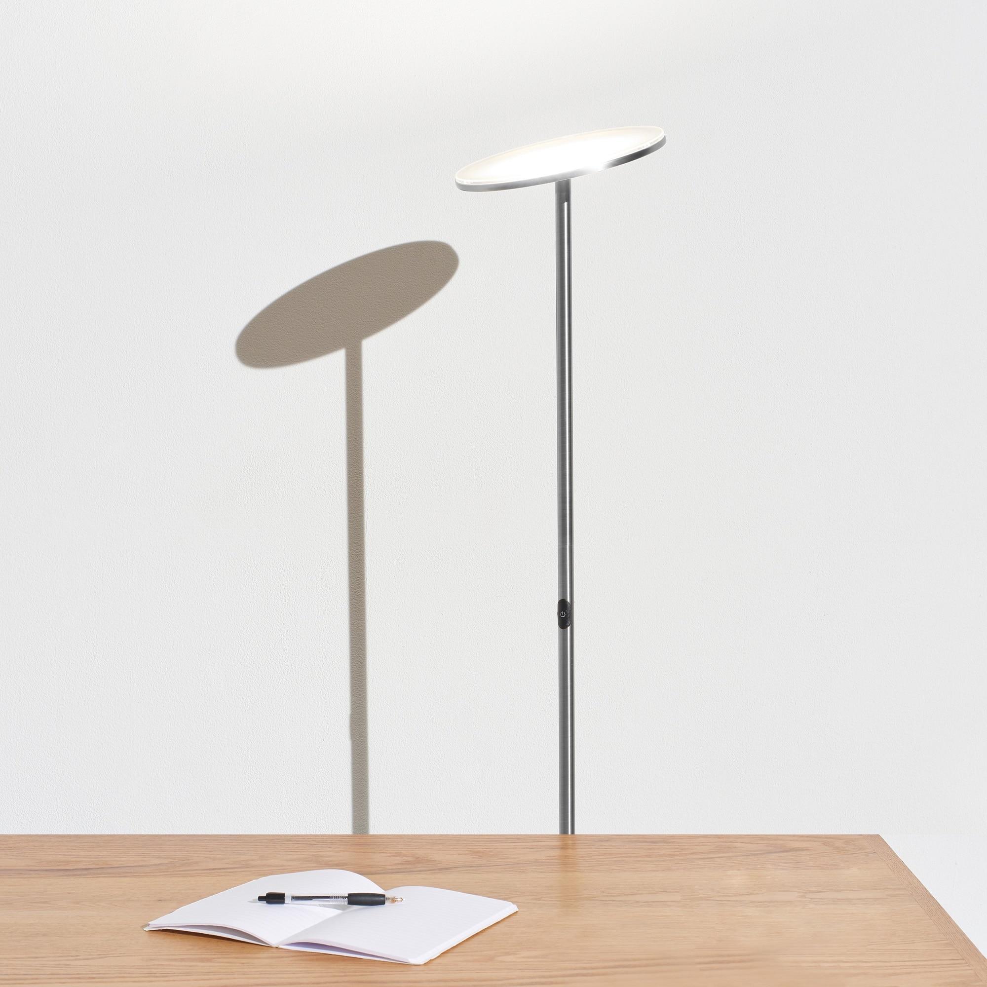 Industrial Dimmable LED Floor Lamp with Adjustable Head