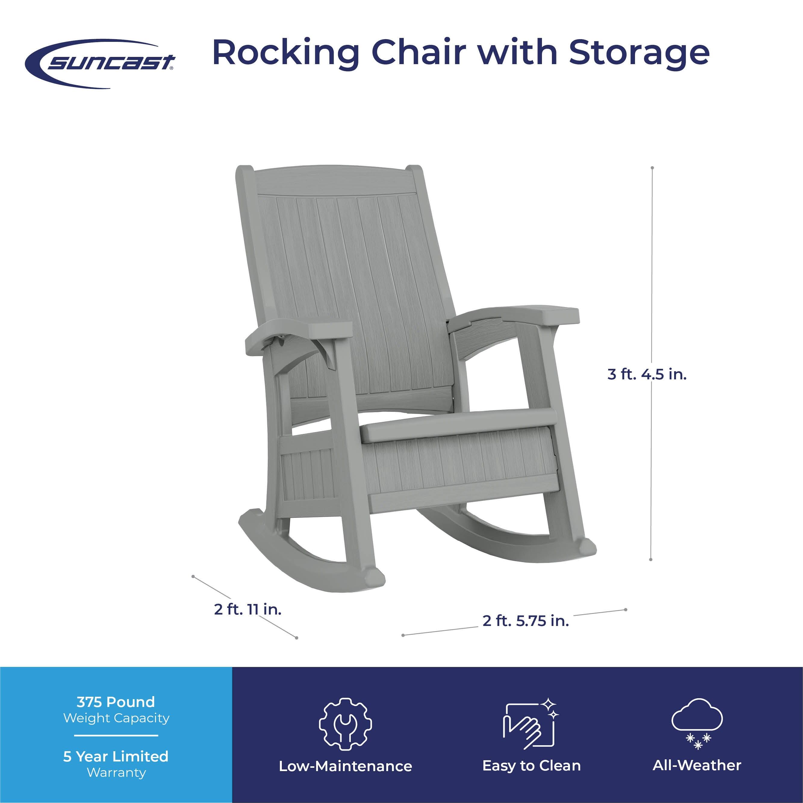 Suncast Suncast Outdoor Rocking Chair with Storage