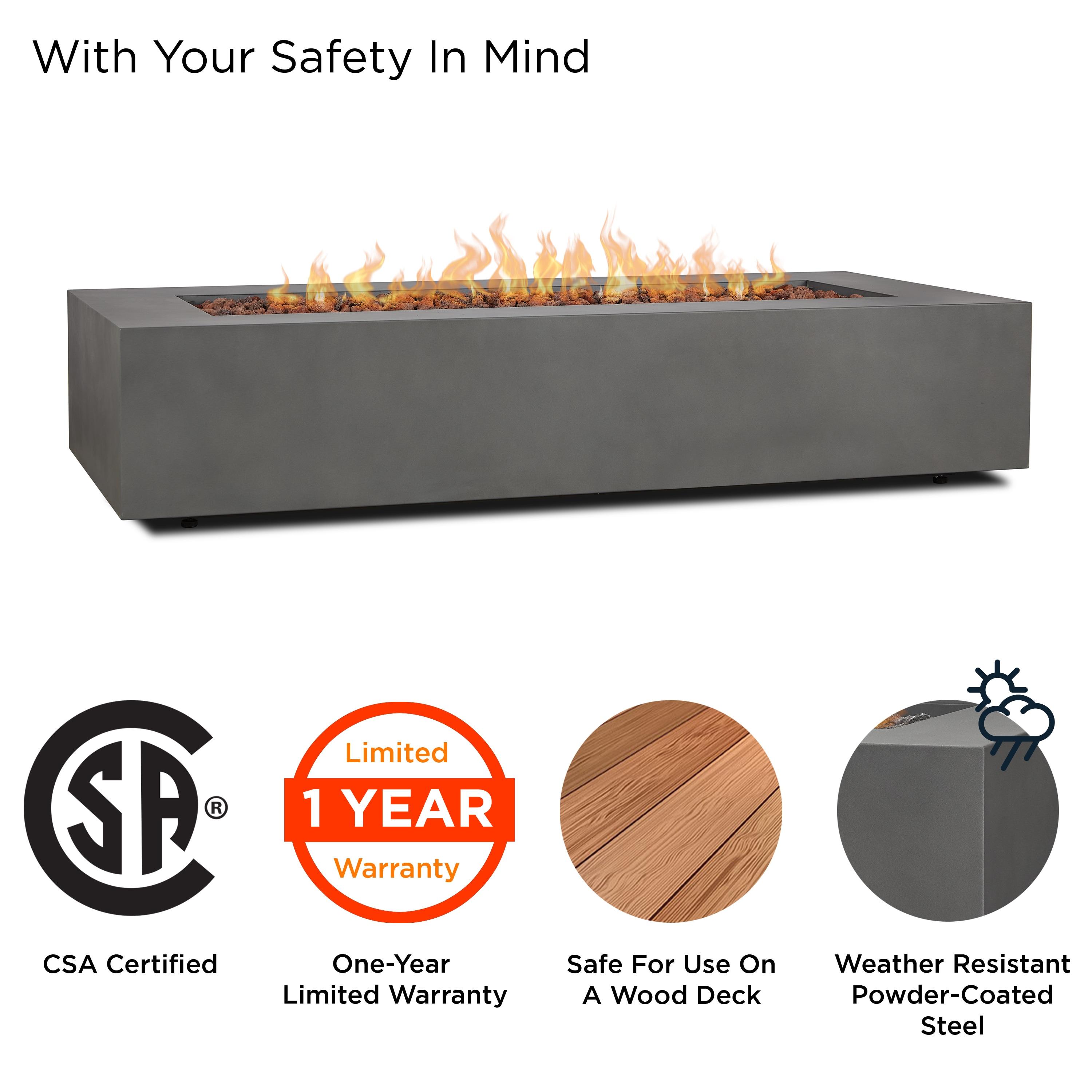 AEGEAN Propane / Natural Gas Outdoor Fire Pit Table