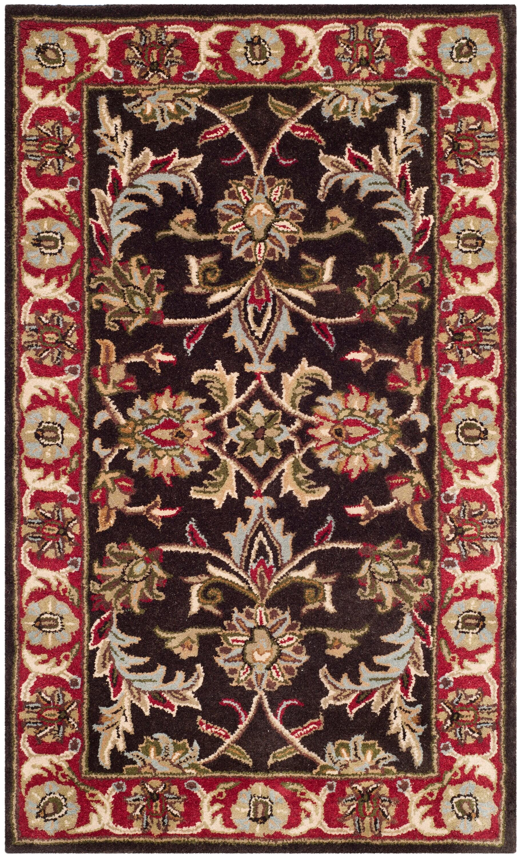 Heritage HG951 Hand Tufted Area Rug - Chocolate/Red - 3'x5' - Safavieh.