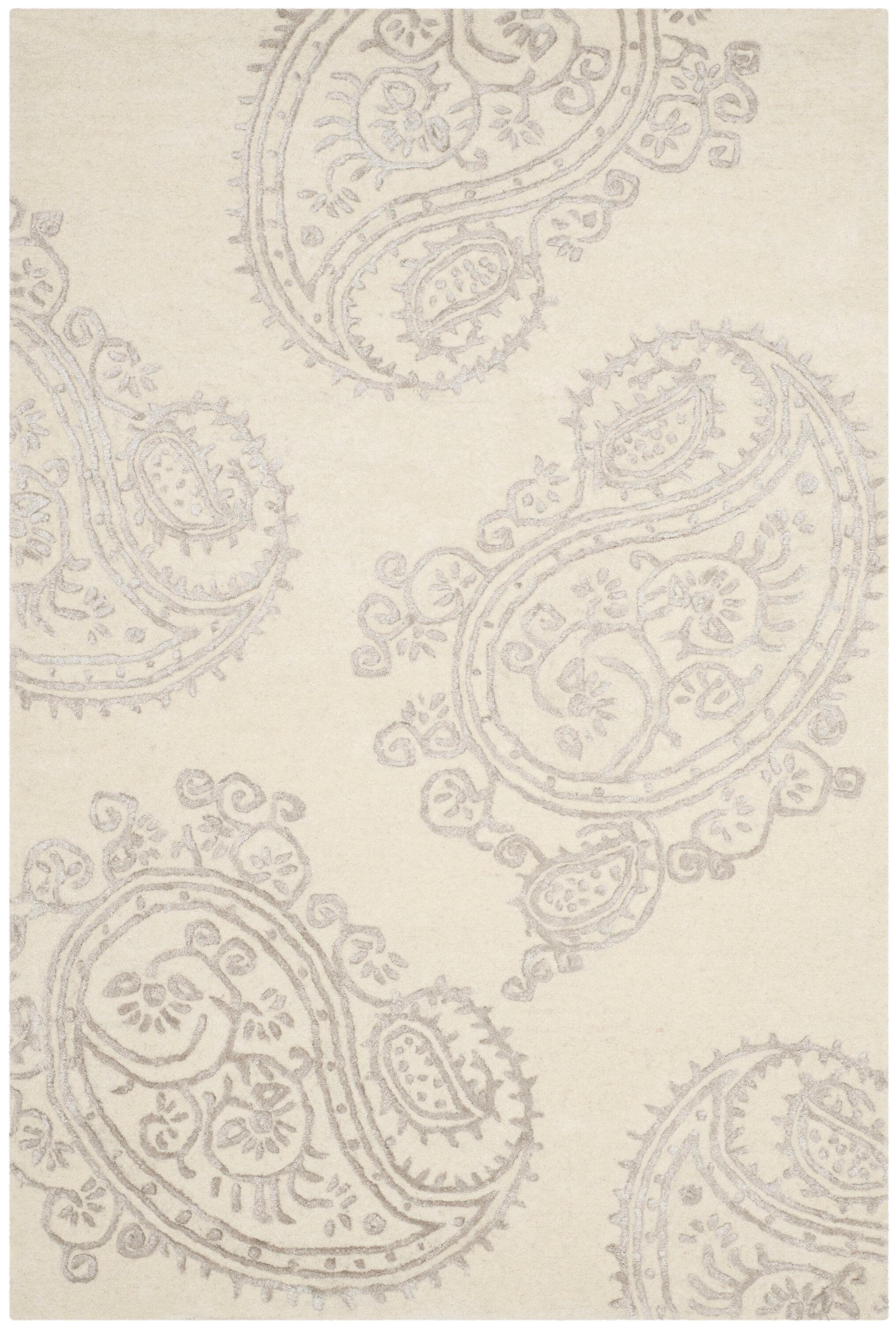 Bella BEL153 Hand Tufted Area Rug - Ivory/Beige - 6'x9' - Safavieh.