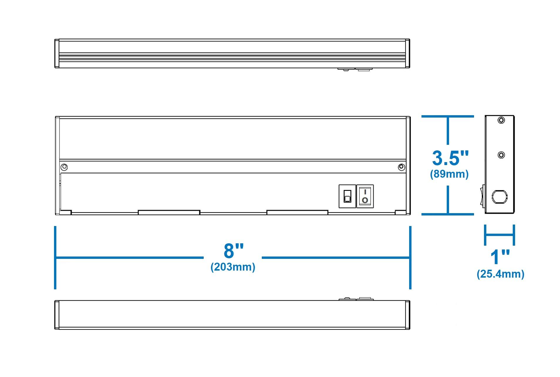 Nuc5 LED 8'' Under Cabinet Linkable Light Bar