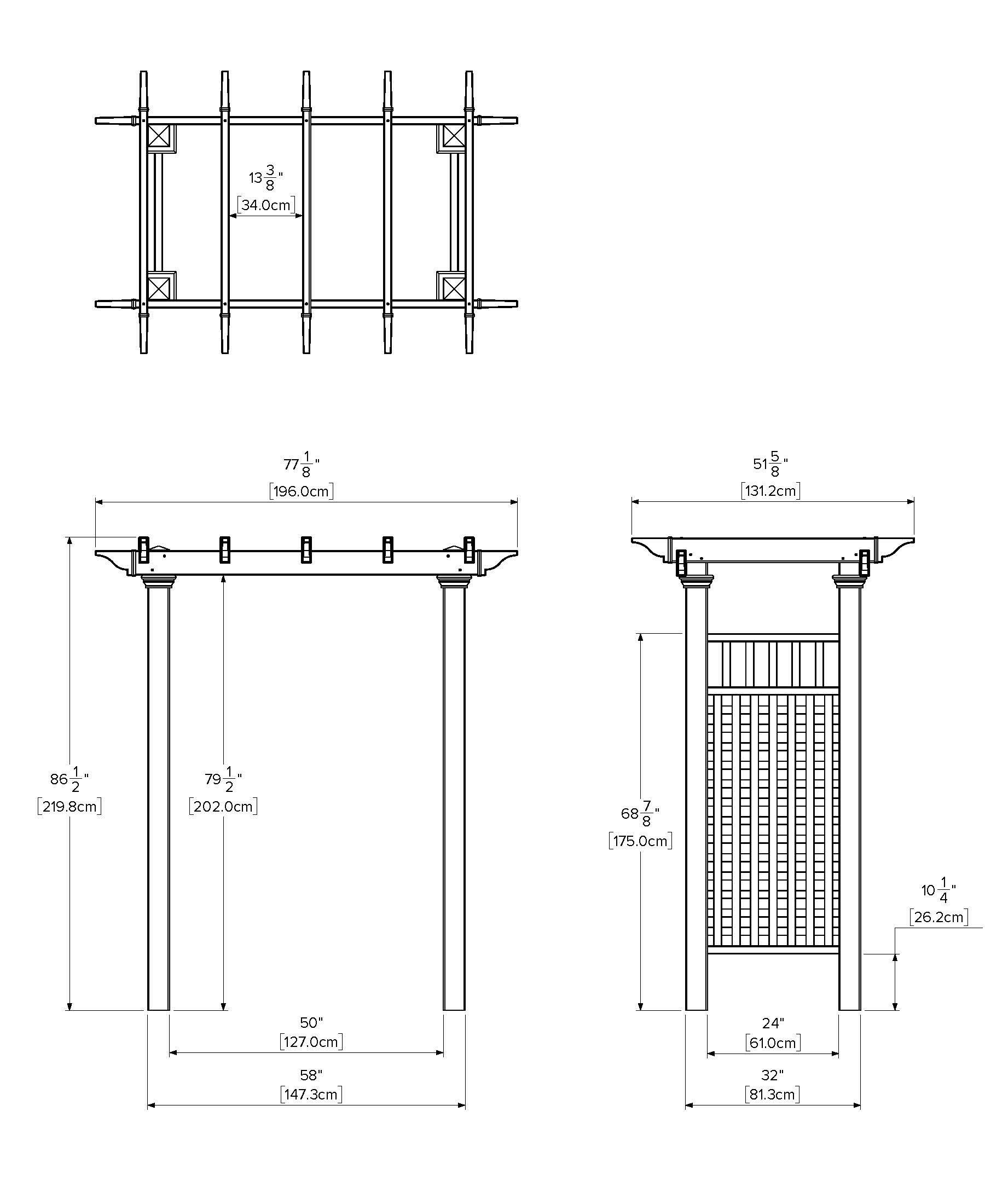 Fairfield White Vinyl Traditional Garden Arbor