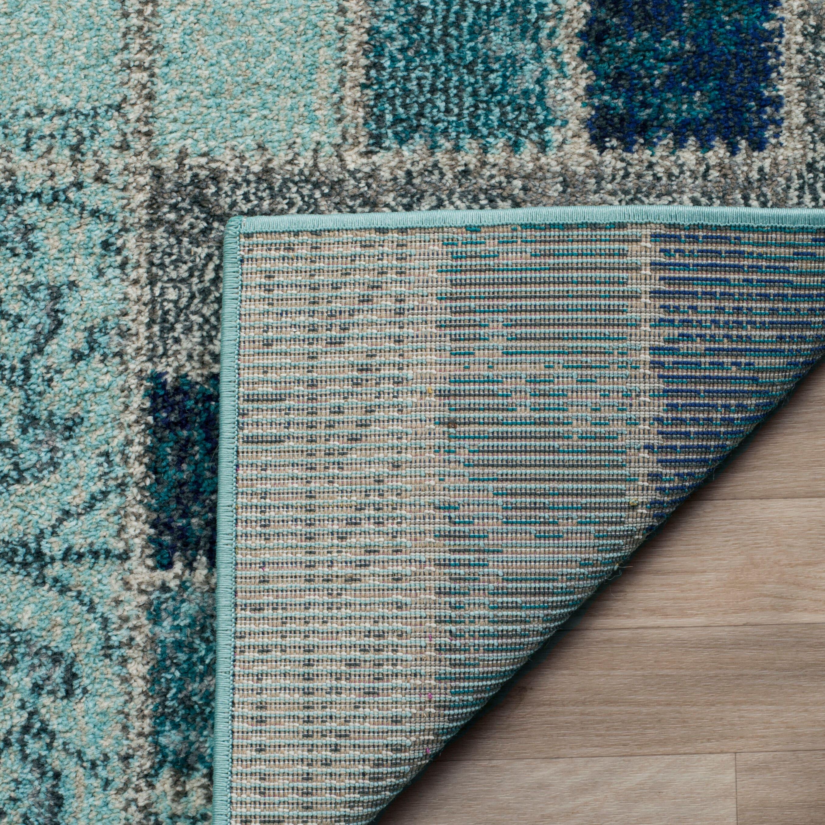 Monaco MNC214 Power Loomed Indoor Area Rug - Grey/Blue - 5'1"x7'7" - Safavieh