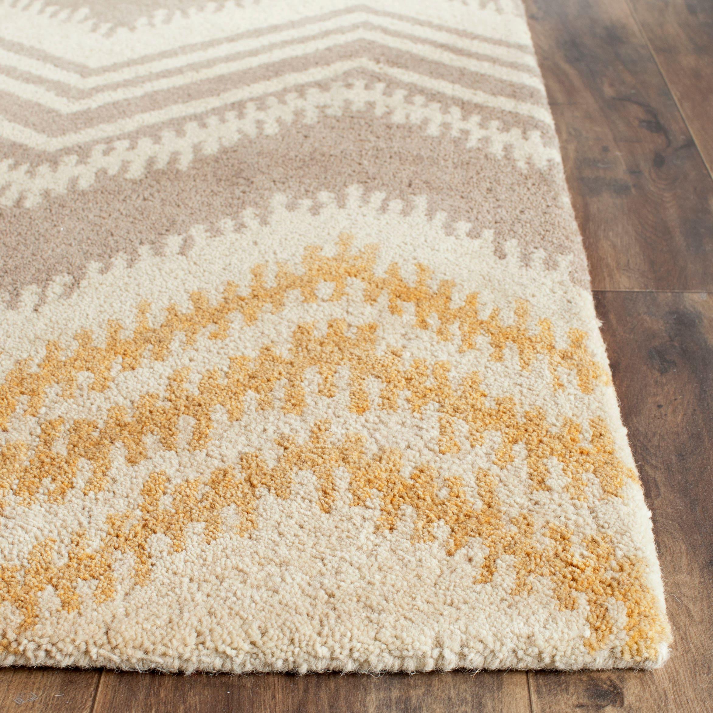 Capri CPR445 Hand Tufted Runner Rug - Grey/Gold - 2'3"x9' - Safavieh.