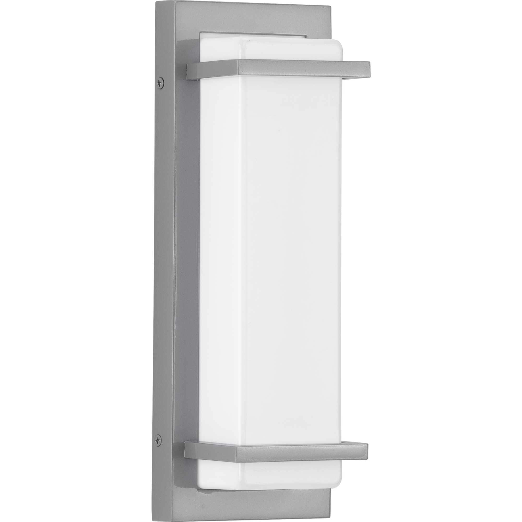 Progress Lighting Z-1080 LED Outdoor Sconce, 1 Light, Wall Light, Metallic Gray, Acrylic Shade