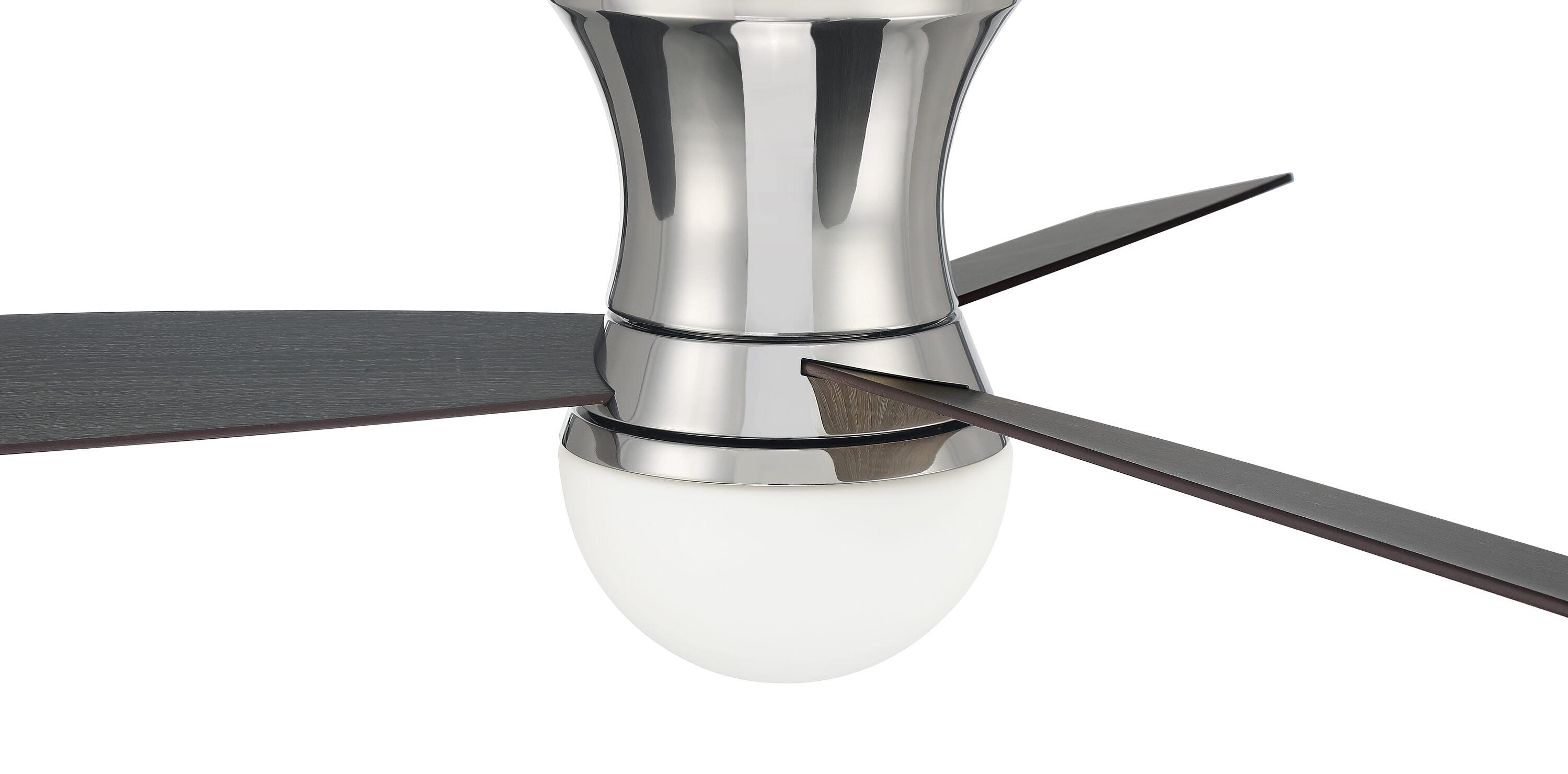 DBK52PLN3-Craftmade Lighting-Daybreak - 3 Blade Flush Mount Ceiling Fan with Light Kit In Contemporary Style-14.09 Inches Tall and 52 Inches