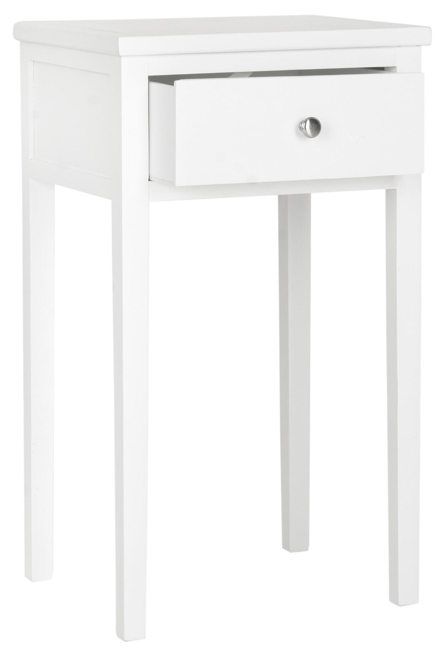 Abel Nightstand with Storage Drawers - White - Safavieh.