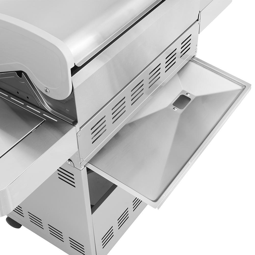 Monument Grills 24367 4-Burner Full Stainless Propane Gas Grill with 2 Side Burners