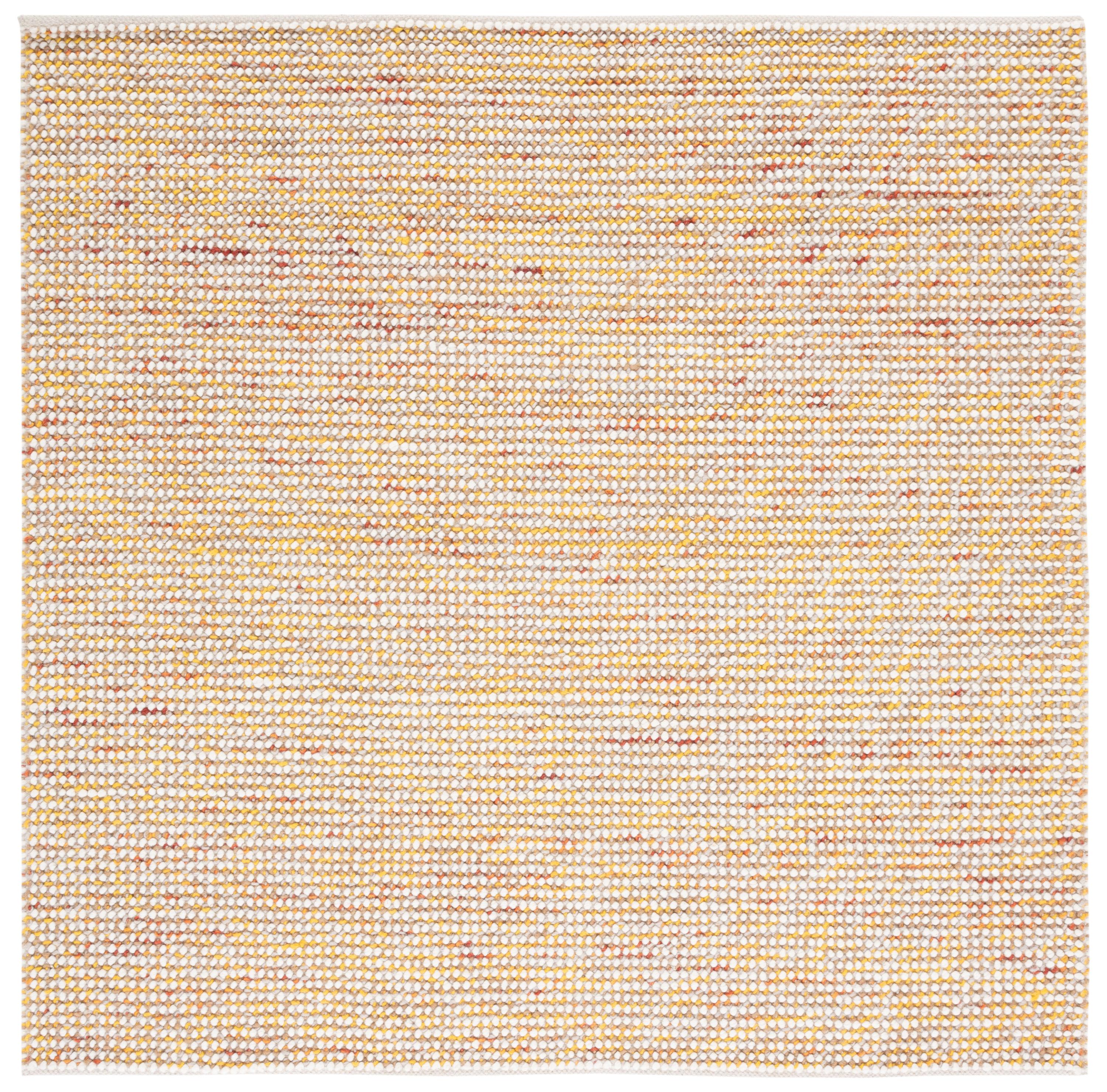 SAFAVIEH Vermont Windsor Solid Area Rug, Ivory/Gold, 6' x 6' Square