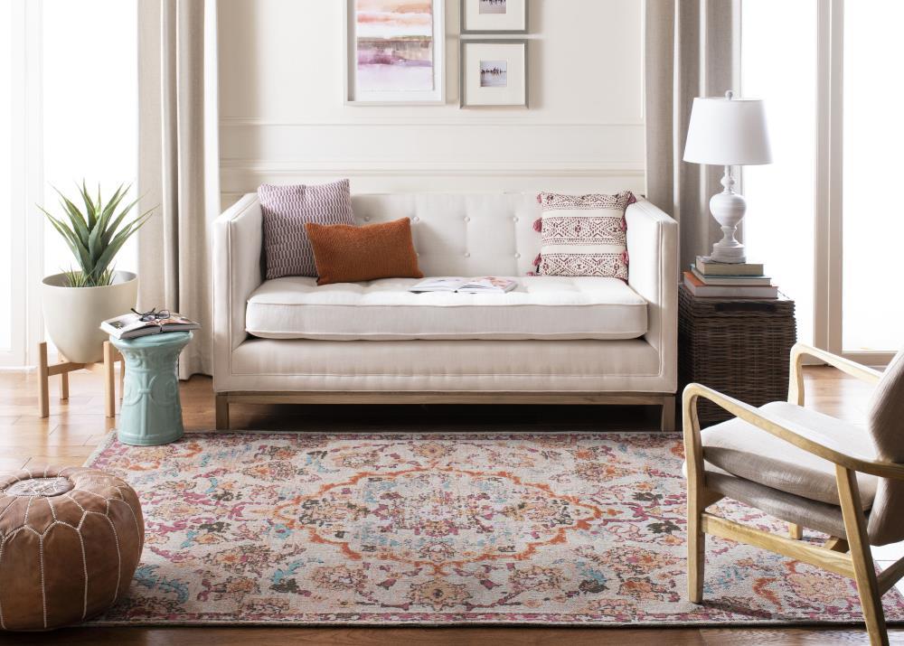 Classic Vintage CLV102 Power Loomed Area Rug - Red/Beige - 6'x9' - Safavieh.