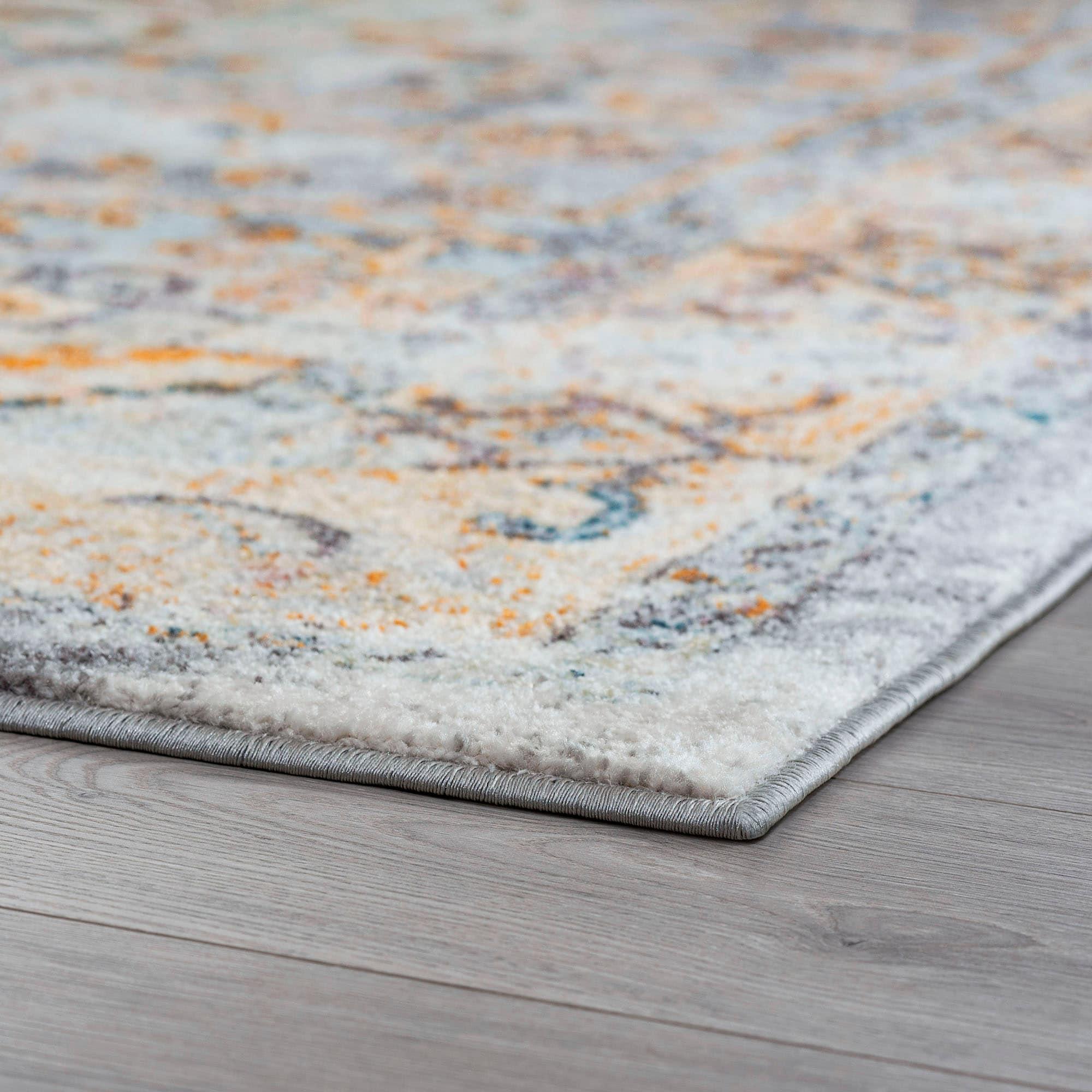 Tayse Wakefield Area Rug WFL4106 Traditional Blue Vintage Faded 7' 10" x 10' 3" Rectangle