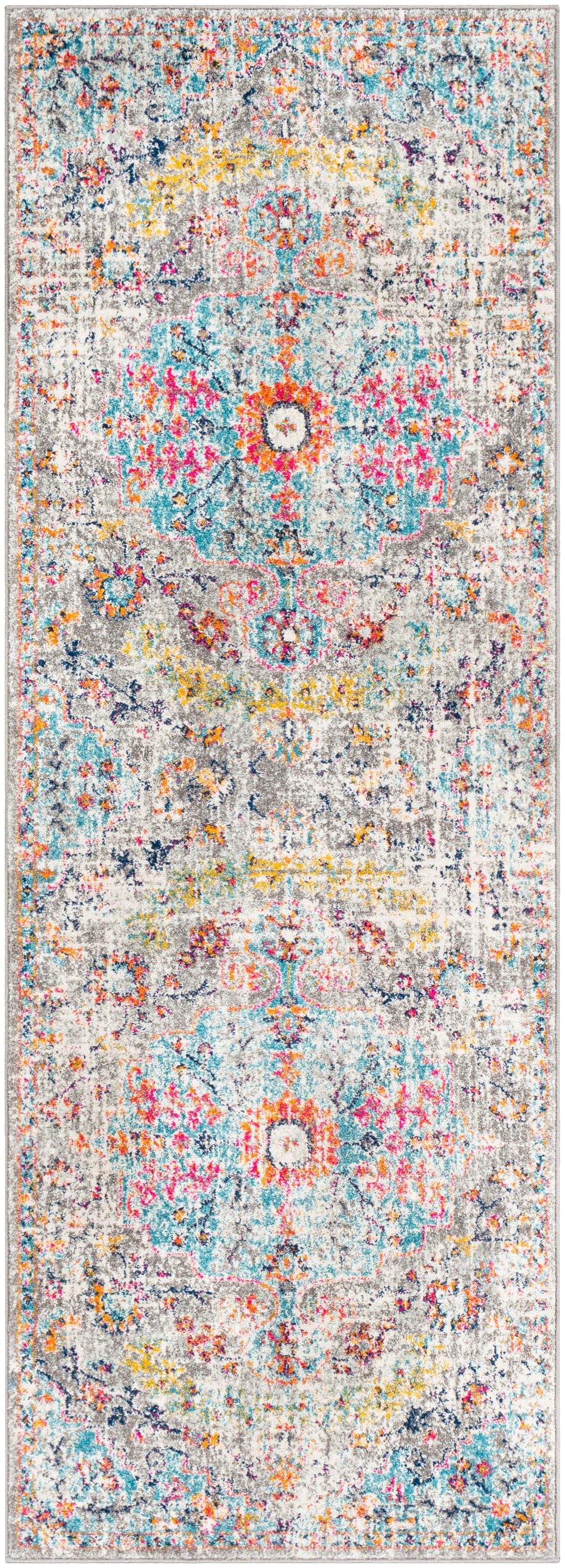 2'7"x7'3" Abby Traditional Rugs Gray - Artistic Weavers: Stain & Fade-Resistant Runner, Medium Pile, Polypropylene