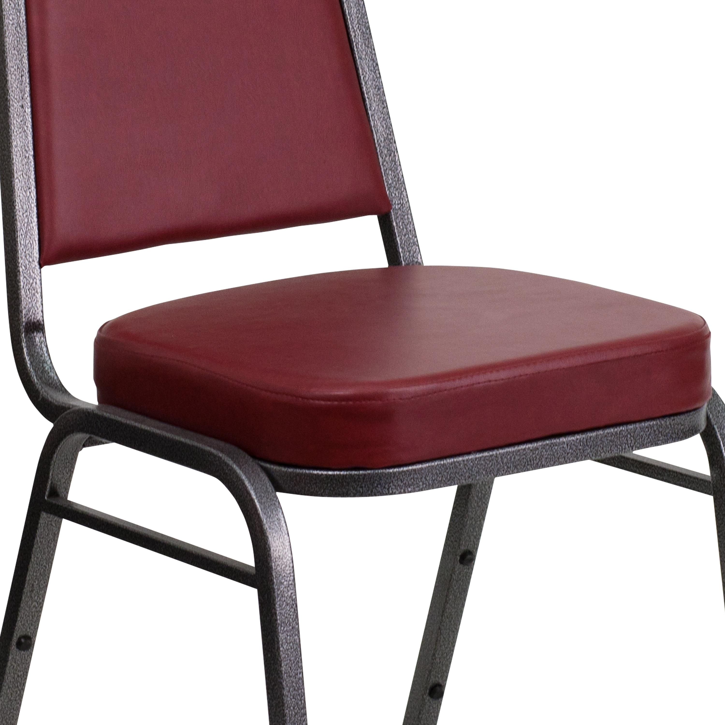 Flash Furniture Hercules Series Adult Size Trapezoidal Stacking Banquet Chair, Burgundy