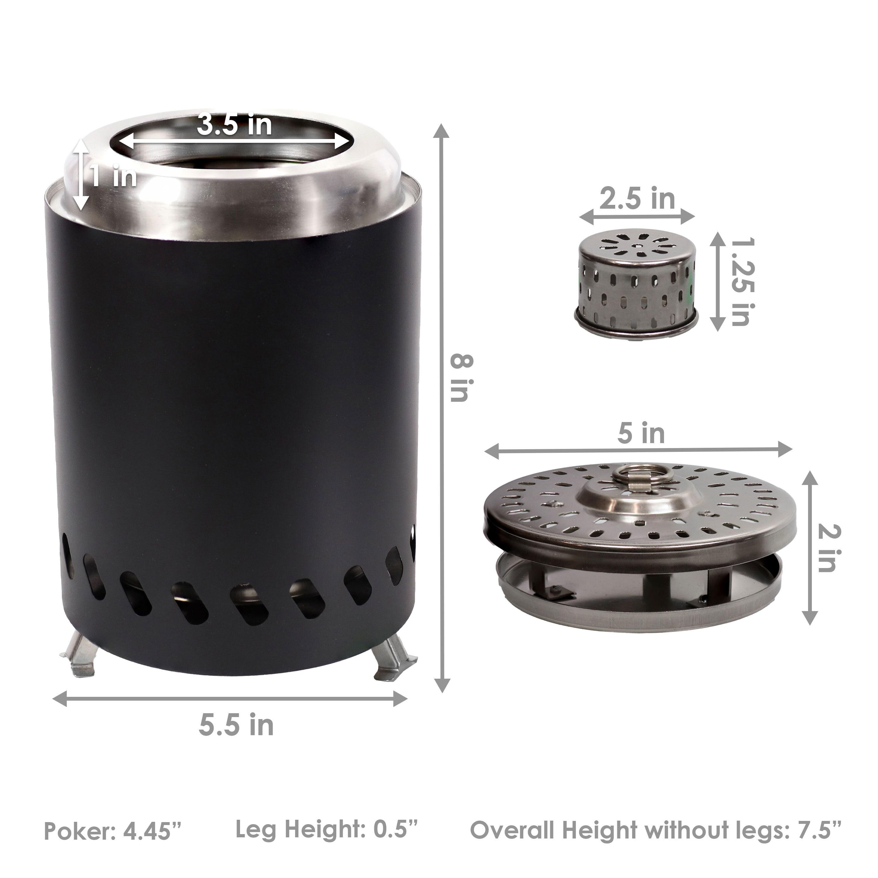 Sunnydaze Stainless Steel Tabletop Smokeless Fire Pit