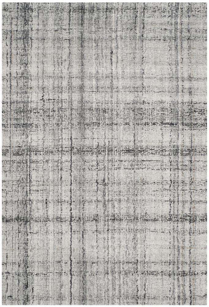 Abstract ABT141 Handmade Indoor Area Rug - Grey/Black - 4'x6' - Safavieh