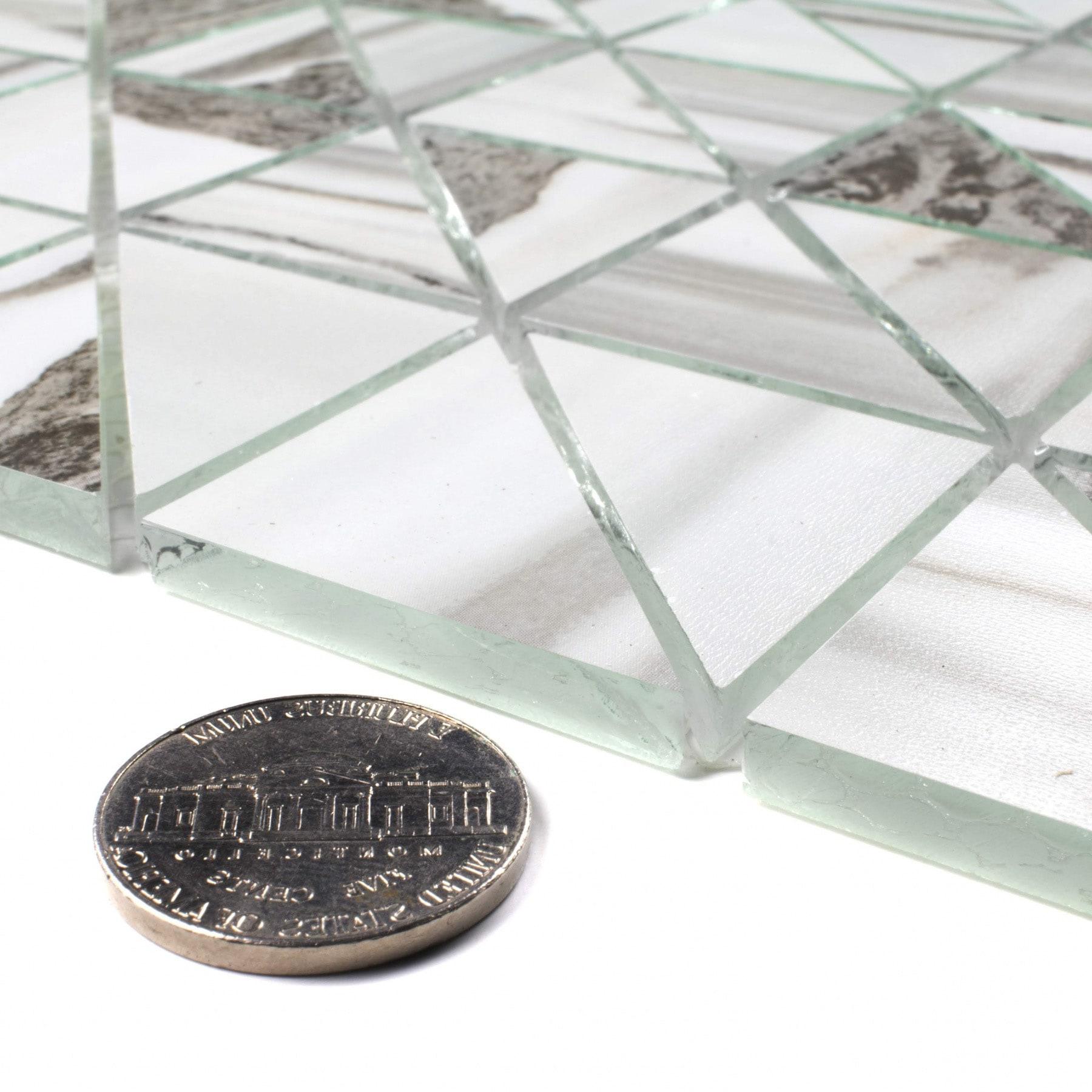 Art Deco Triangle 0.75" x 0.75" Glass Mosaic Tile