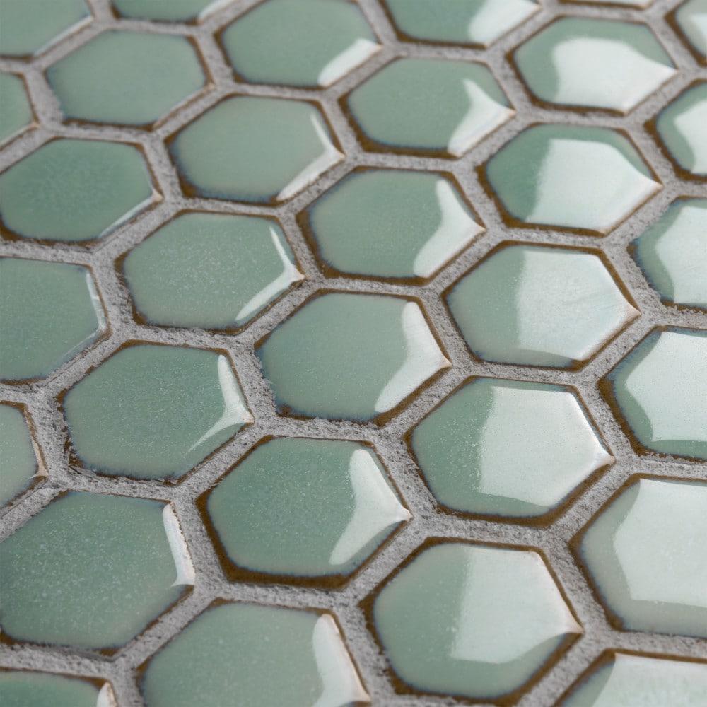 Hudson 1" Hex 11-7/8 " x 13-1/4 " Porcelain Mosaic Floor and Wall Tile