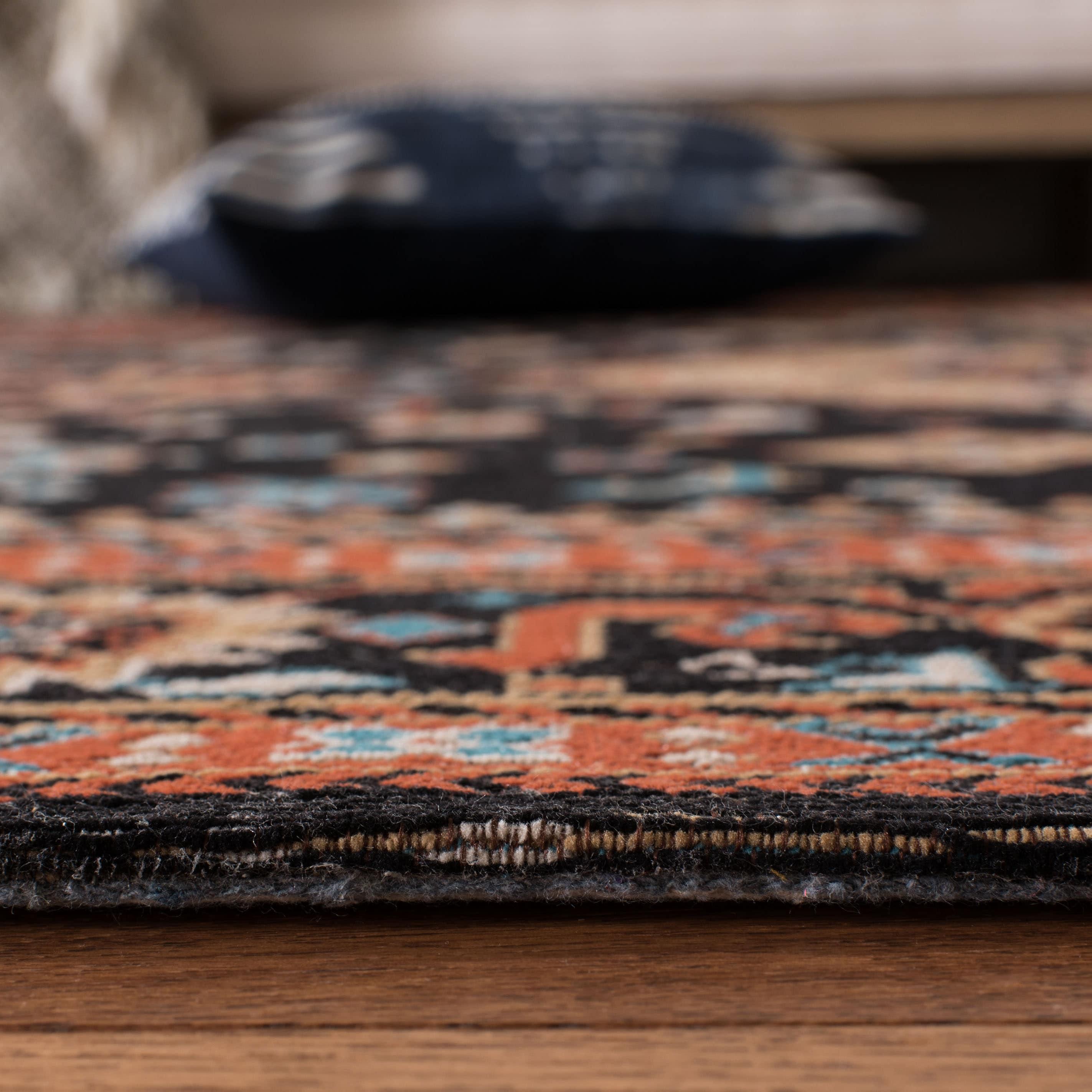 Classic Vintage CLV114 Power Loomed Area Rug - Black/Rust - 8'x10' - Safavieh.