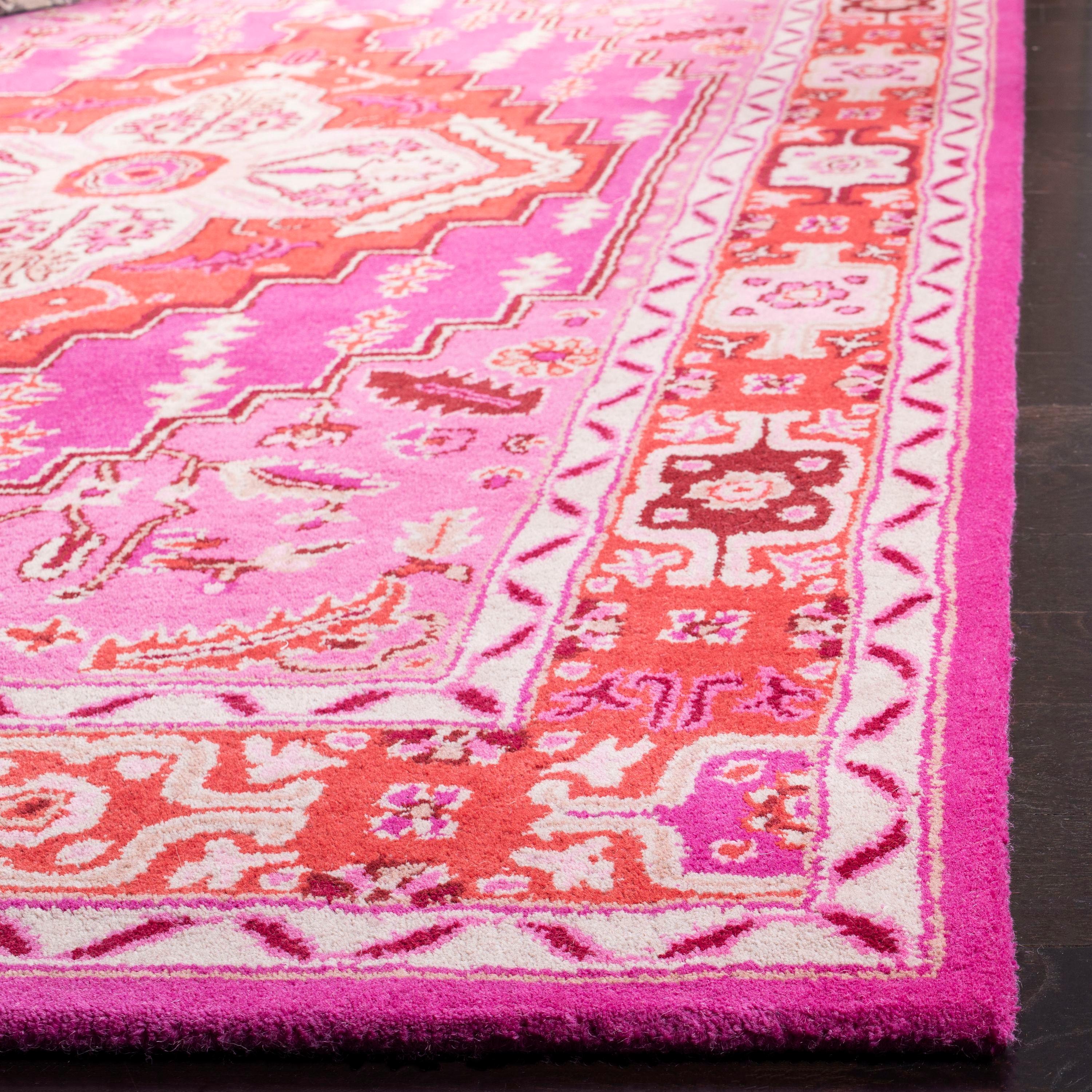 Bellagio BLG545 Hand Tufted Area Rug - Red/Pink - 8'x10' - Safavieh.