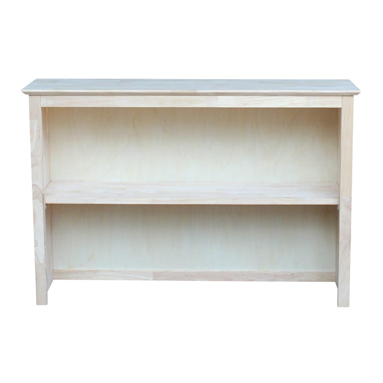 Hutch For Brooklyn Desk Unfinished - International Concepts: Hardwood, Fixed Shelf, 45"x30"
