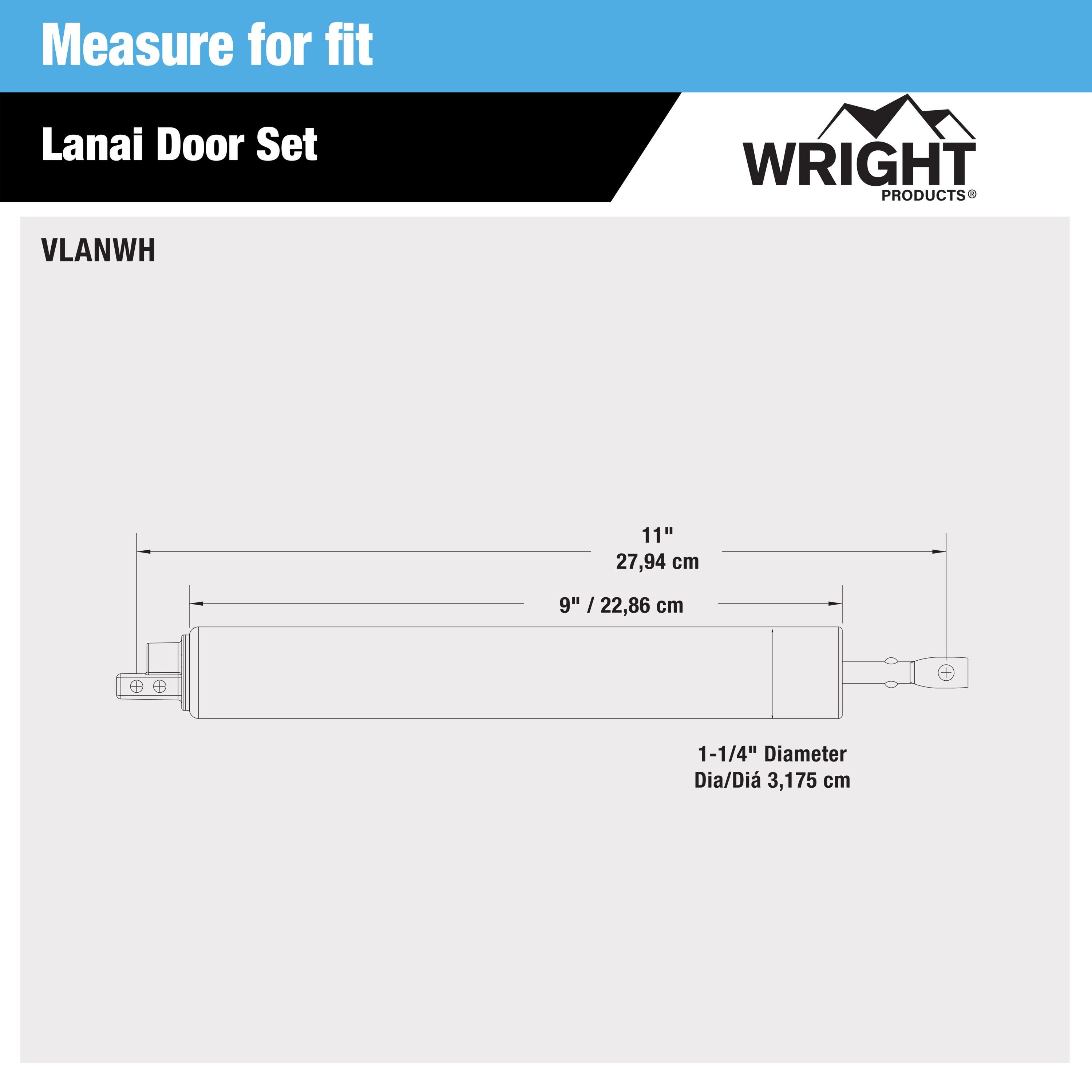 Wright White Steel Lanai Door Repair Kit 1 pk
