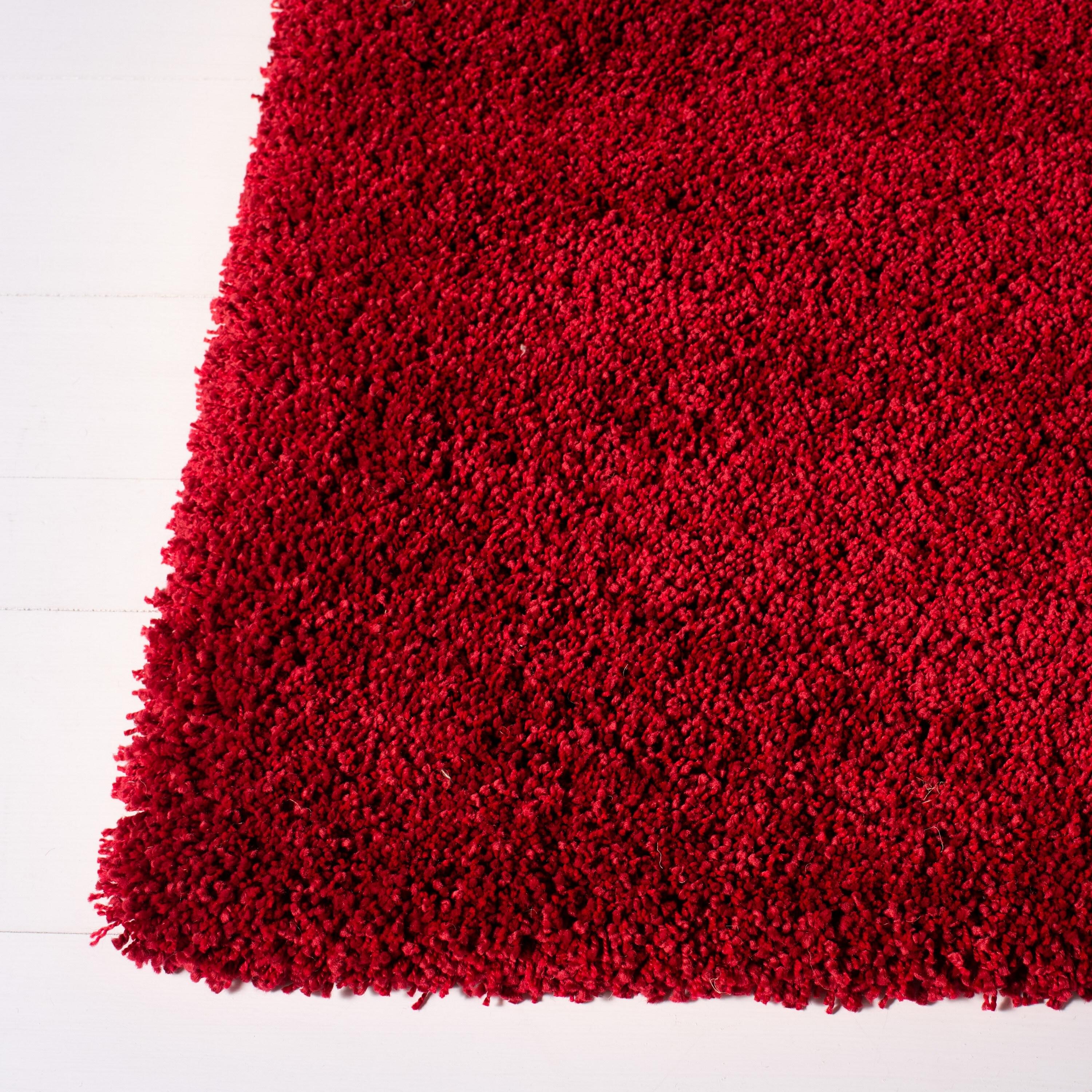 Milan Shag SG180 Power Loomed Indoor Area Rug - Red - 5'1"x8' - Safavieh