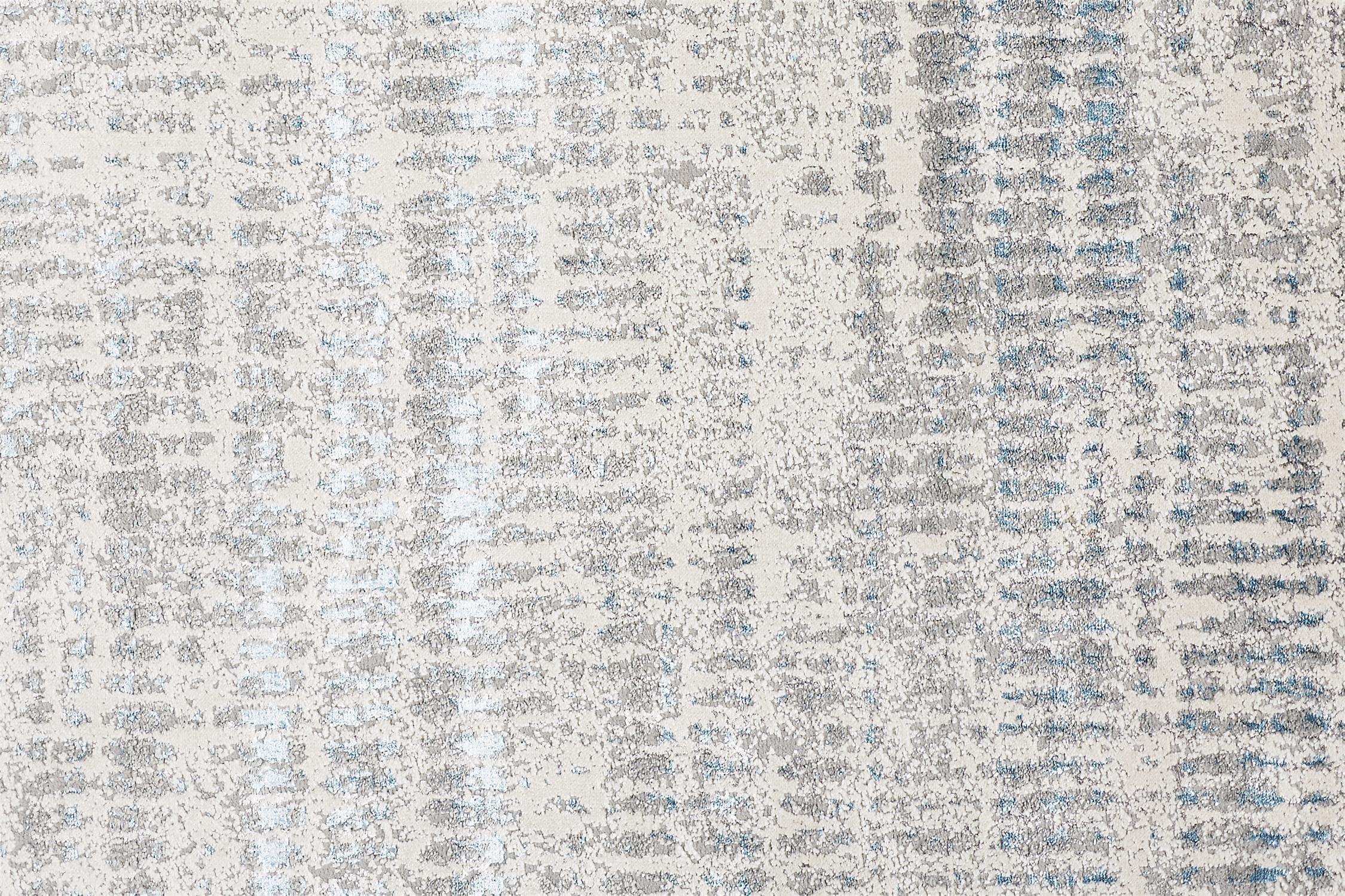 Room Envy Aurelian 7 x 10 (ft) Loomed Polyester Pearled Ivory/Silver Gray Rectangular Indoor Abstract Mid-Century Modern Area rug