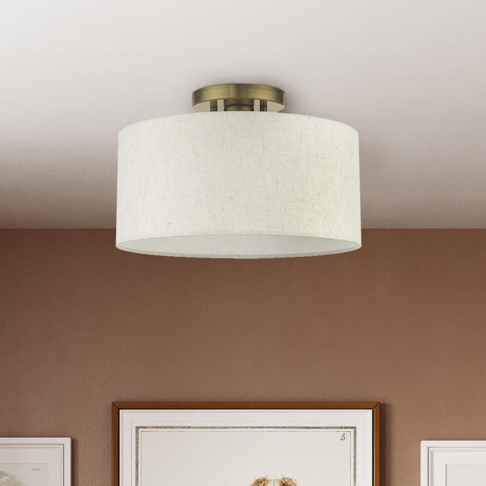 Darian Fabric Semi Flush Mount