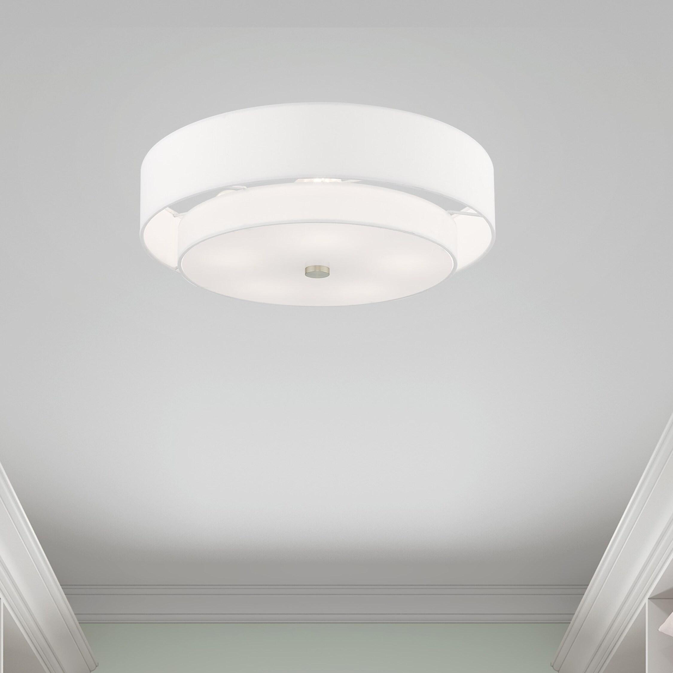 Livex Lighting Meridian 5 - Light Semi-Flush Mount in  Brushed Nickel